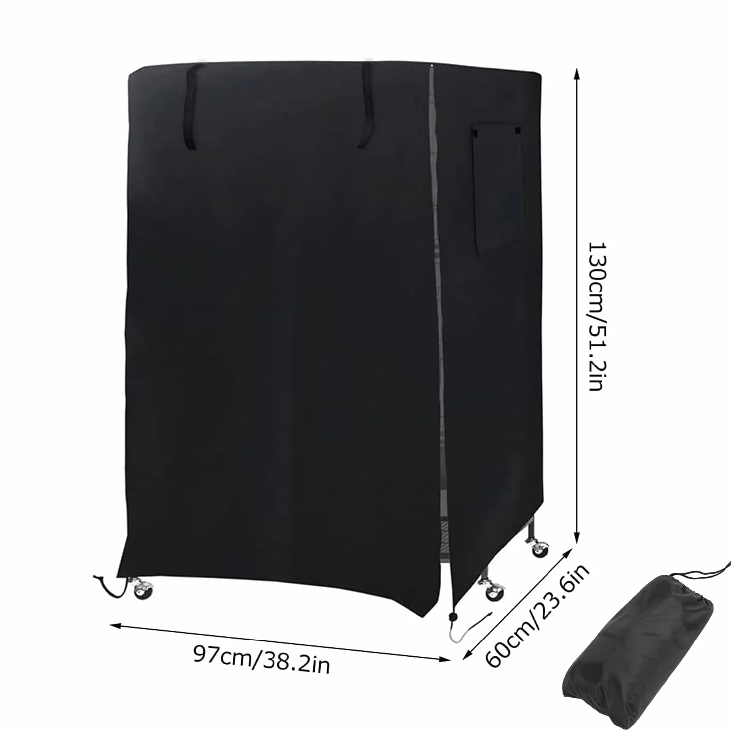 Copertura per Gabbia per Uccelli Grande Copertura Impermeabile per Gabbia, Copertura Notturna Traspirante Antipolvere per Gabbia per Pappagalli, Panno Ombreggiante Animali, 97x60x130cm (Nero)