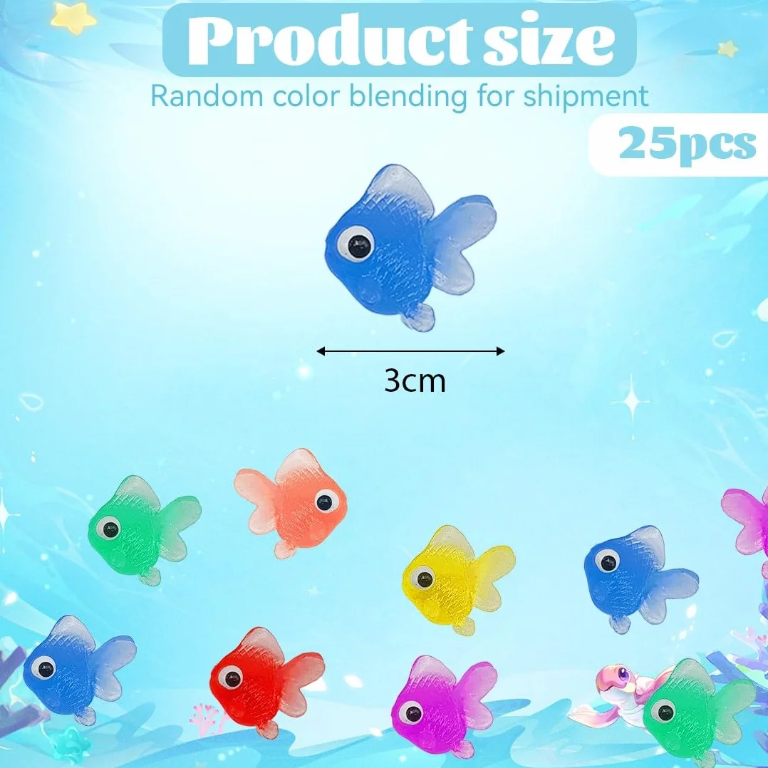 25 Pesci di Plastica Piccoli Pesci Finti Tropicali Pesce Tropicale Figura in Movimentopesci Galleggianti può Essere Sospeso Non Girato Pesci Finti per Acquario per la Decorazione di Acquari