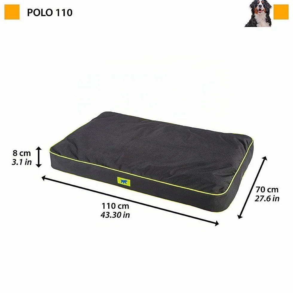 Ferplast Cuccia Ortopedica per Cani Extra Large Impermeabile Antigraffio Polo 110x70x8 cm Nera