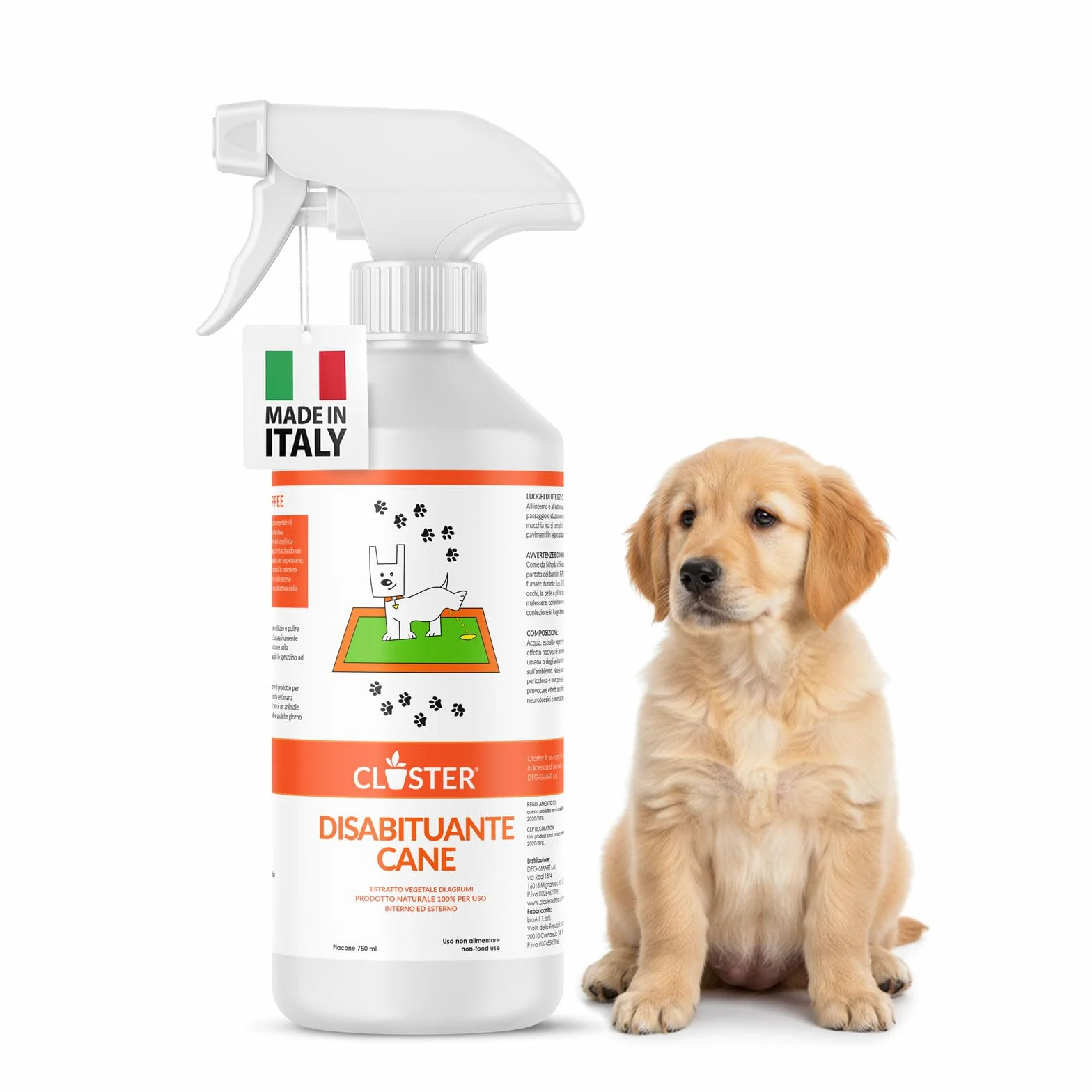 STOPPEE - Disabituante per Cani 750 ML - Spray Disabituante Vegetale a base di Agrumi - Dissuasore adatto per Interni ed Esterni - Repellente per Cani agisce in modo 100% Naturale