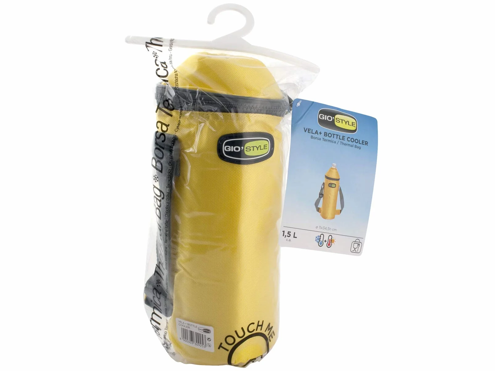 GIO'STYLE Portaborraccia Termico Vela+ 1,5 L Tracolla Regolabile Isolamento Alta Densità