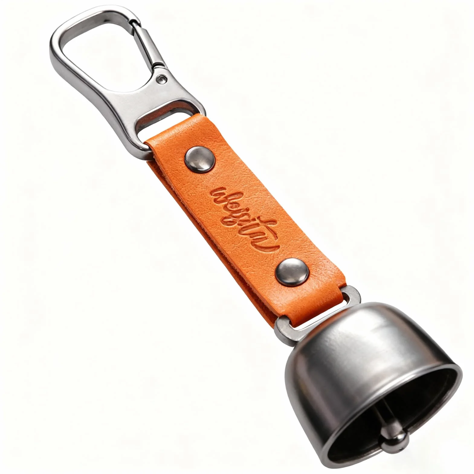 Bärenglocke Kuhglocke aus Eisen mit magnetischem Schalldämpfer Vintage für Camping Wandern Outdoor