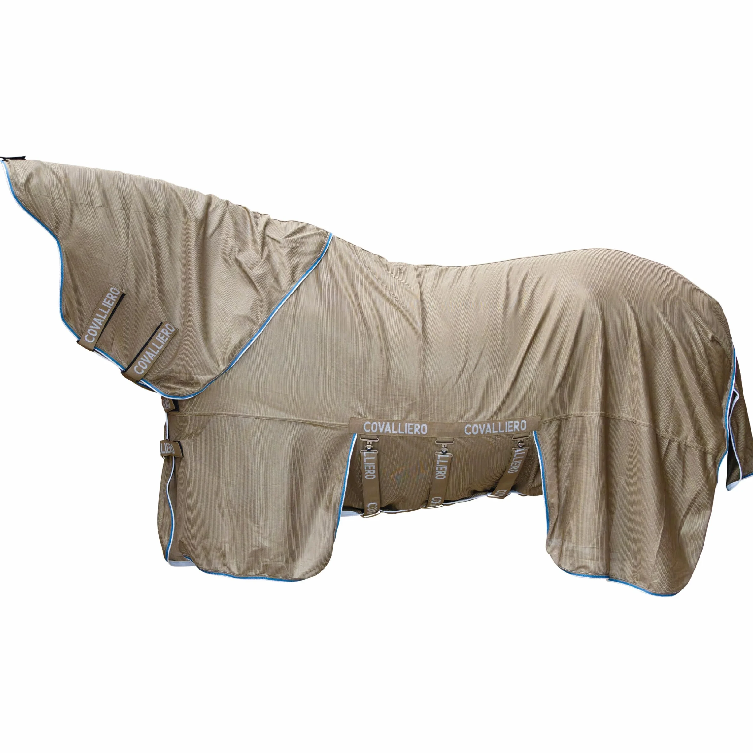 COVALLIERO Coperta per mosche FS26, con collo rimovibile, resistente ai raggi UV e traspirante, protezione completa per il vostro cavallo (165)