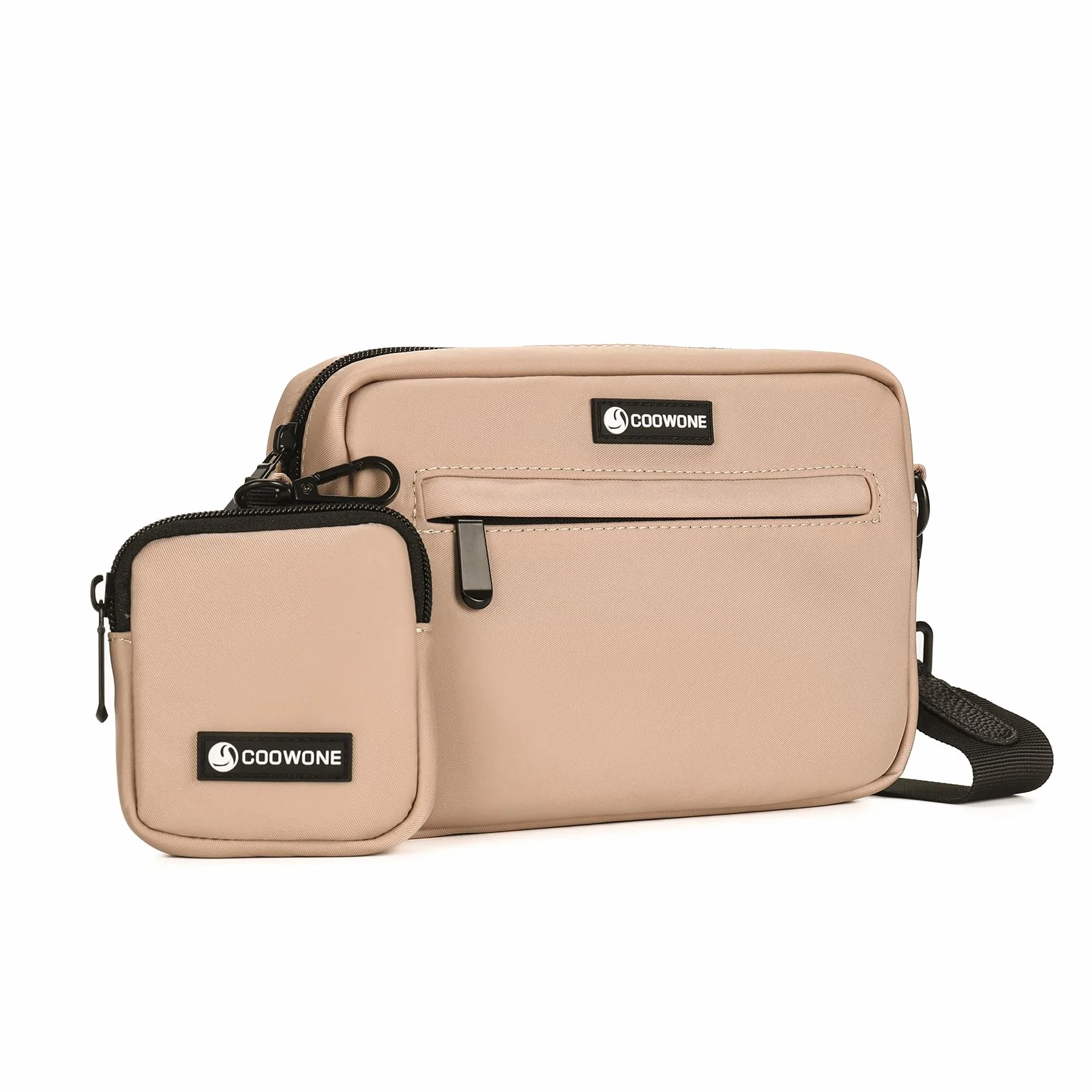 Borsa impermeabile per cani, borsa per cani per addestramento del cane, dispenser di sacchetti integrato, borsa a tracolla regolabile (caffè)