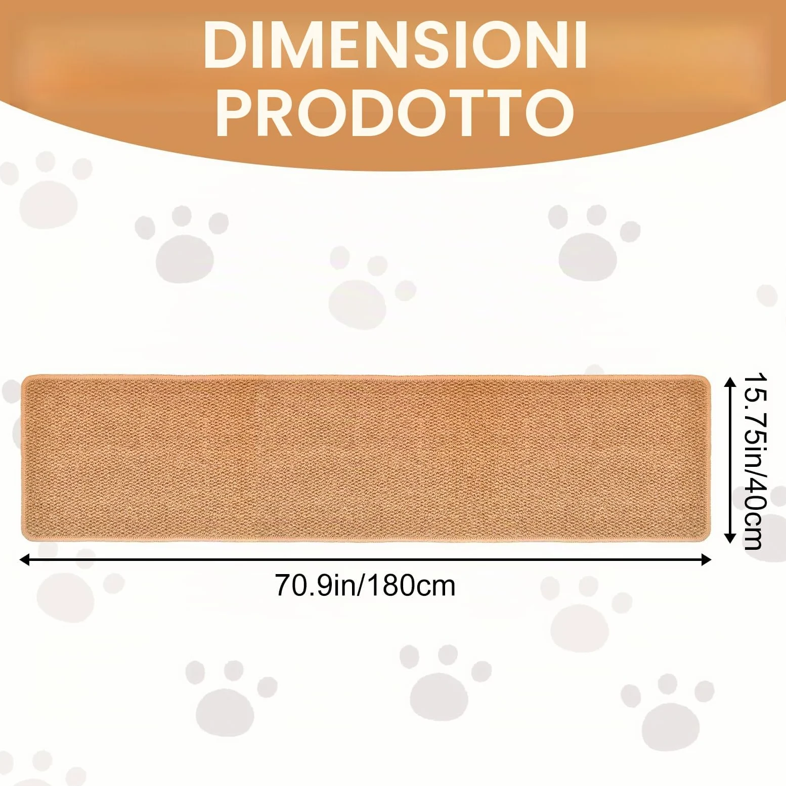 Tappetino da arrampicata per gatti, 180 x 40 cm, extra large, alto, per graffio, per parete, per arrampicata, per mobili, divani, divani