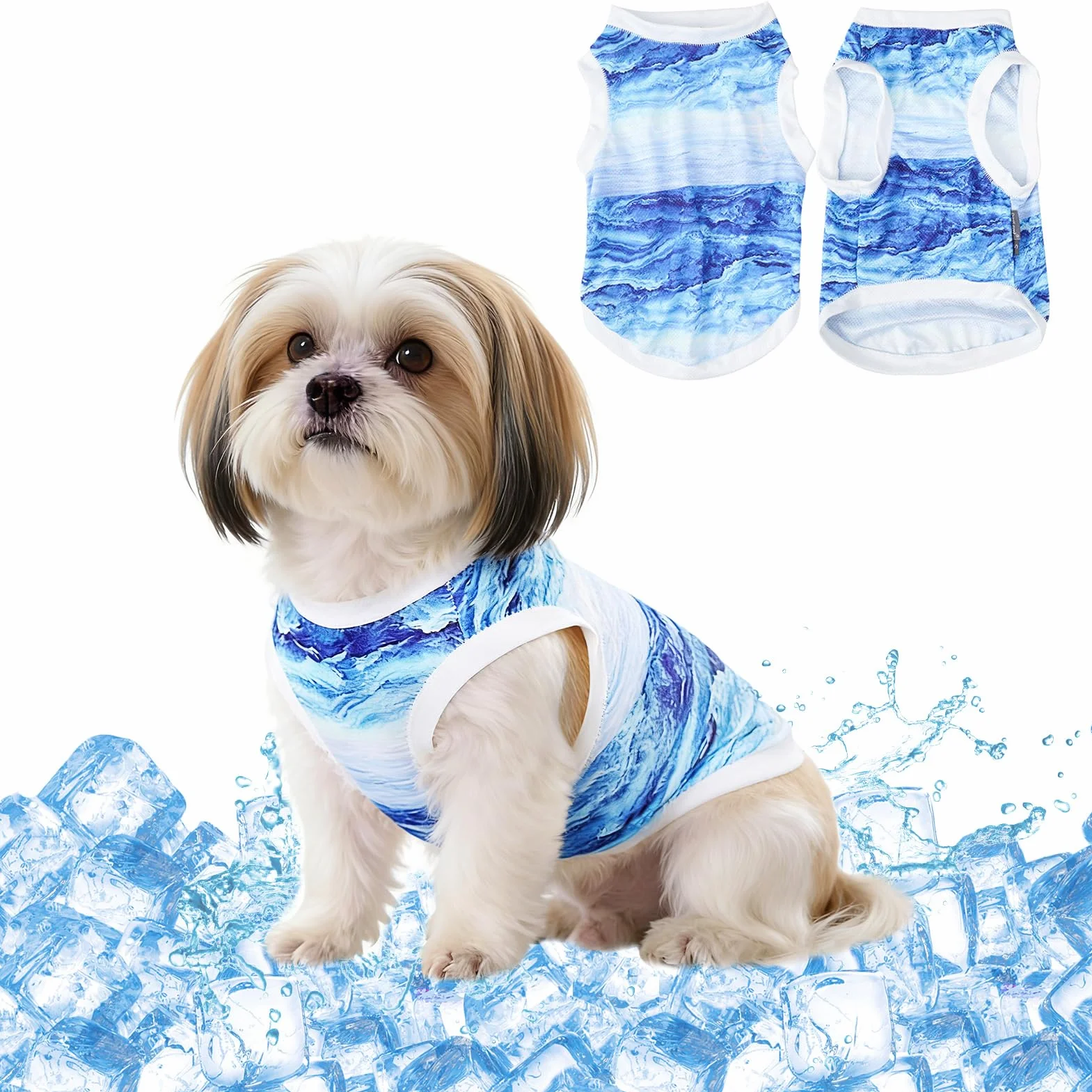 Gilet Rinfrescante per Cani Traspirante Leggero Taglia Media Piccola