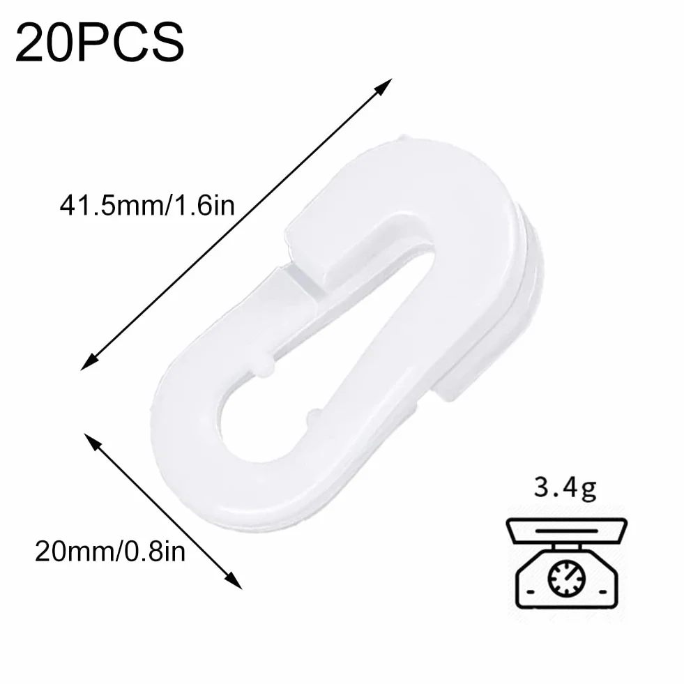 Clip per Reti da Calcio, Clip per Porte di Calcio Fermagli Pinze Ganci in Plastica Accessori per Sport all'Aria Aperta, Reti da Golf da Tennis, Bianco, 20 Pezzi