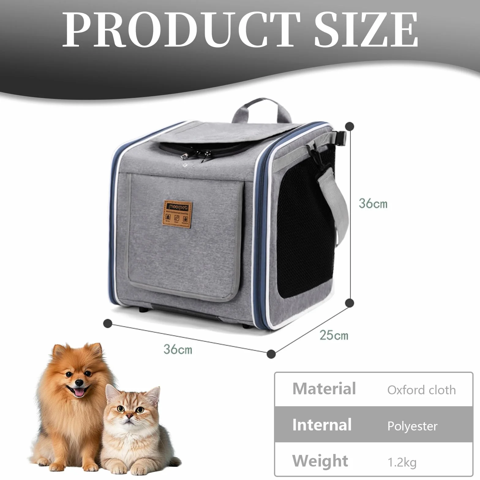 Cestino Anteriore Bici Staccabile, Cestino da Bici Anteriore per Cani Gatti fino a 10KG Adattatore Manubrio Multiuso con Finestre in Rete Traspirante Cuscino Impermeabile per Trasporto Cani e Gatti