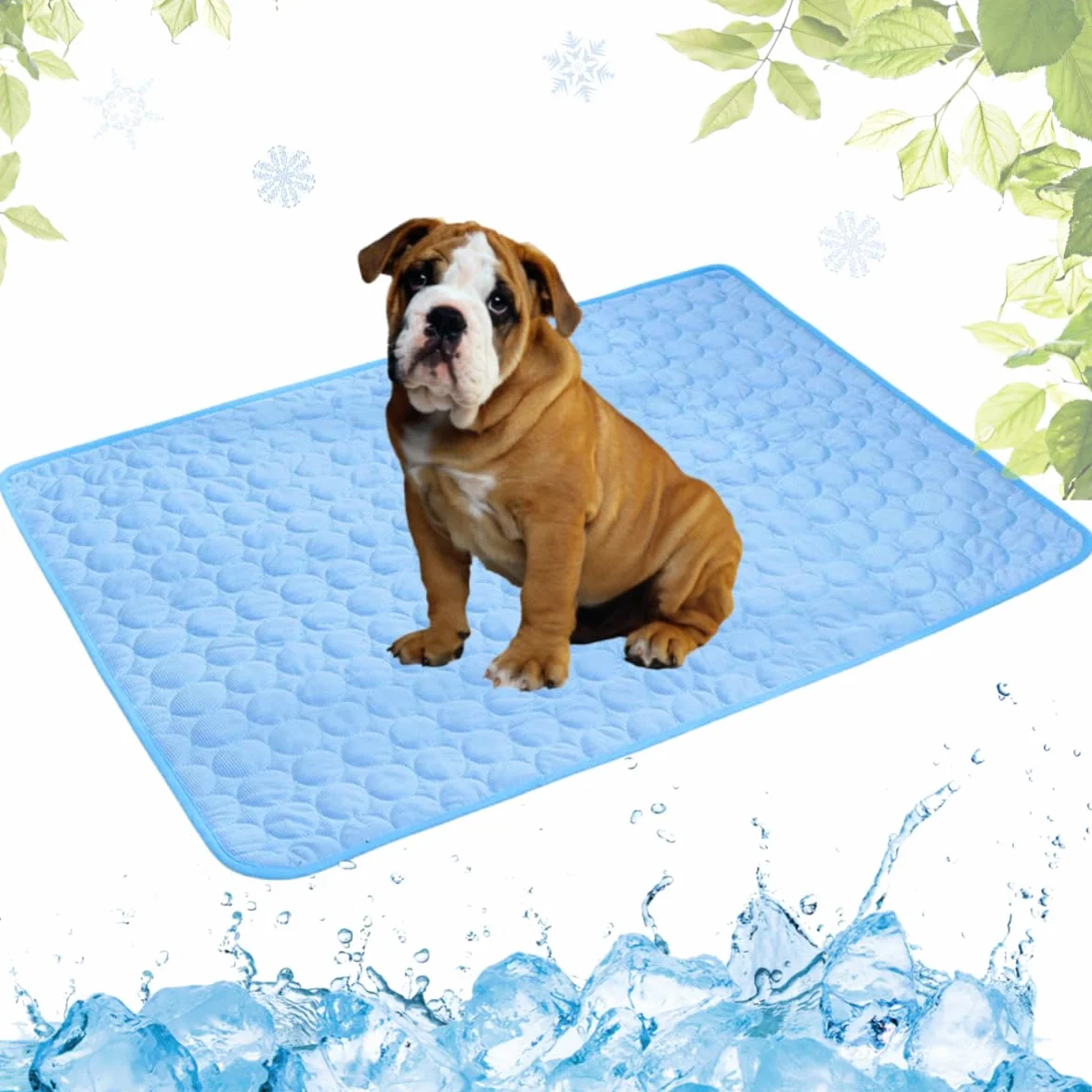 Tappetino Refrigerante Autoraffreddante per Cani e Gatti Lavabile 50x60cm Blu