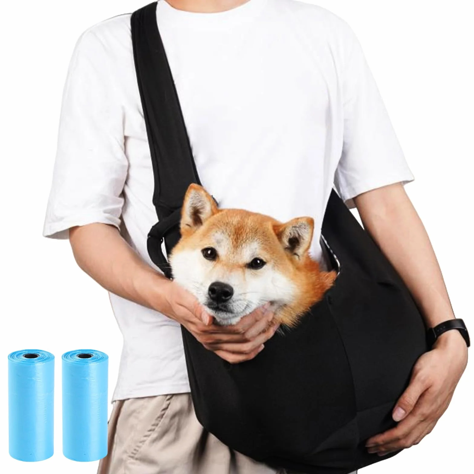 Borsa da Viaggio Trasportino per Cani e Gatti da 15 KG, Regolabile Traspirante per Passeggiate e Viaggi All'aperto
