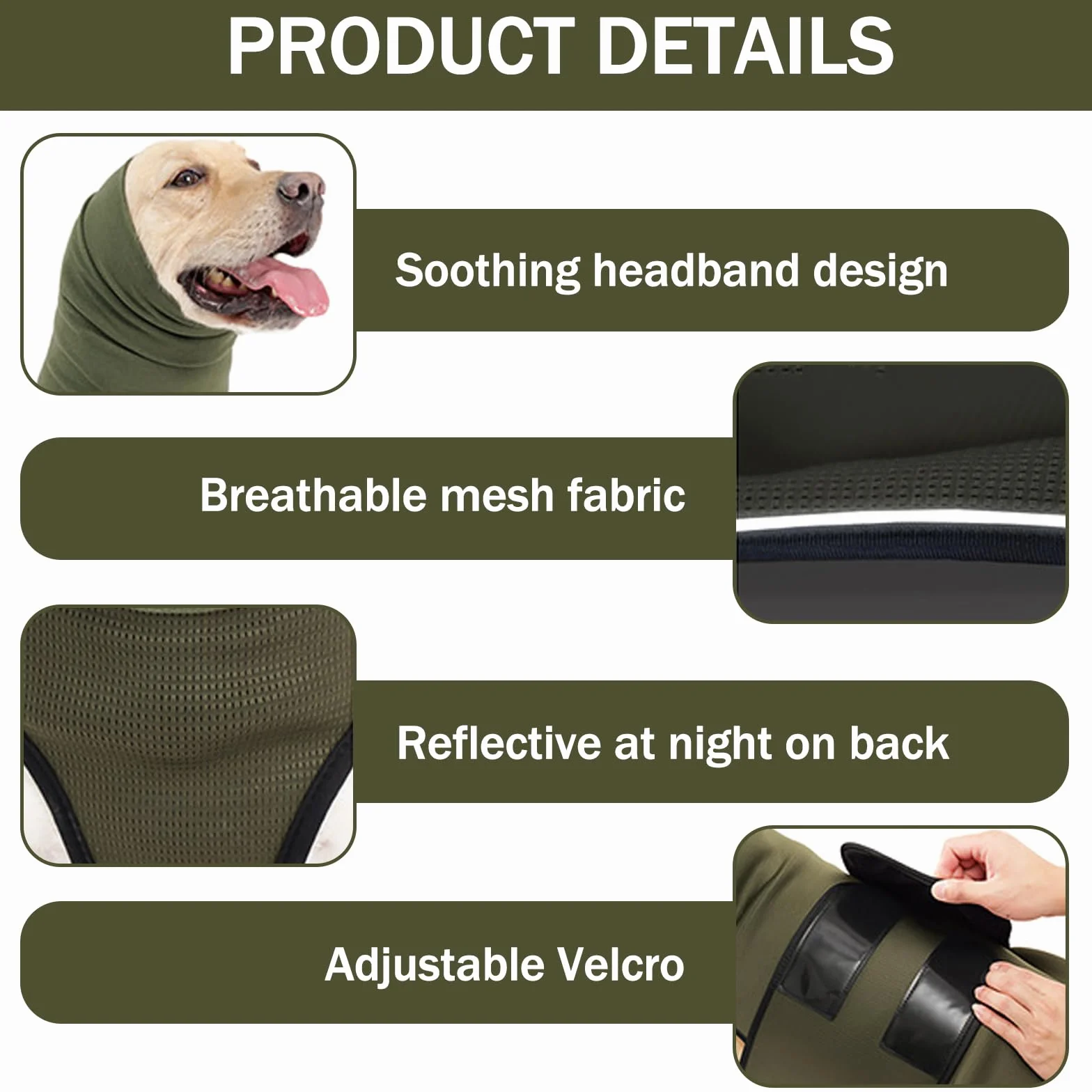 Cappotto Anti Ansia Cane Calmante Giacca Antistress Regolabile con Cappuccio