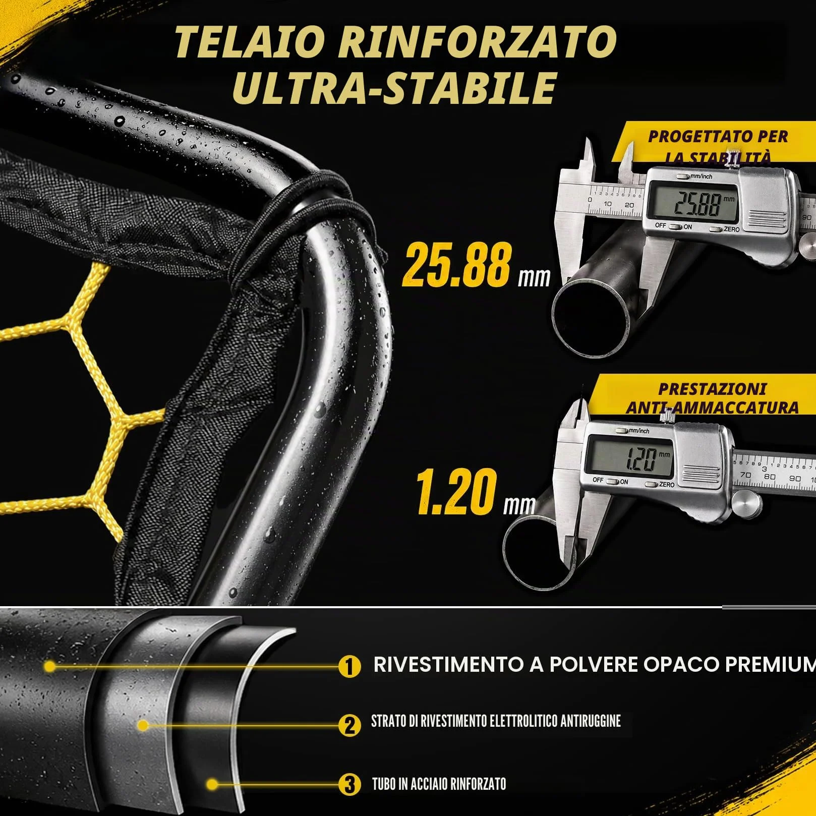 Happy Jump Rete di Rimbalzo Calcio 1x1m – Angoli Regolabili, Struttura a Nido d’Ape, Migliora Tecnica e Reattività, Ideale per Principianti e Esperti
