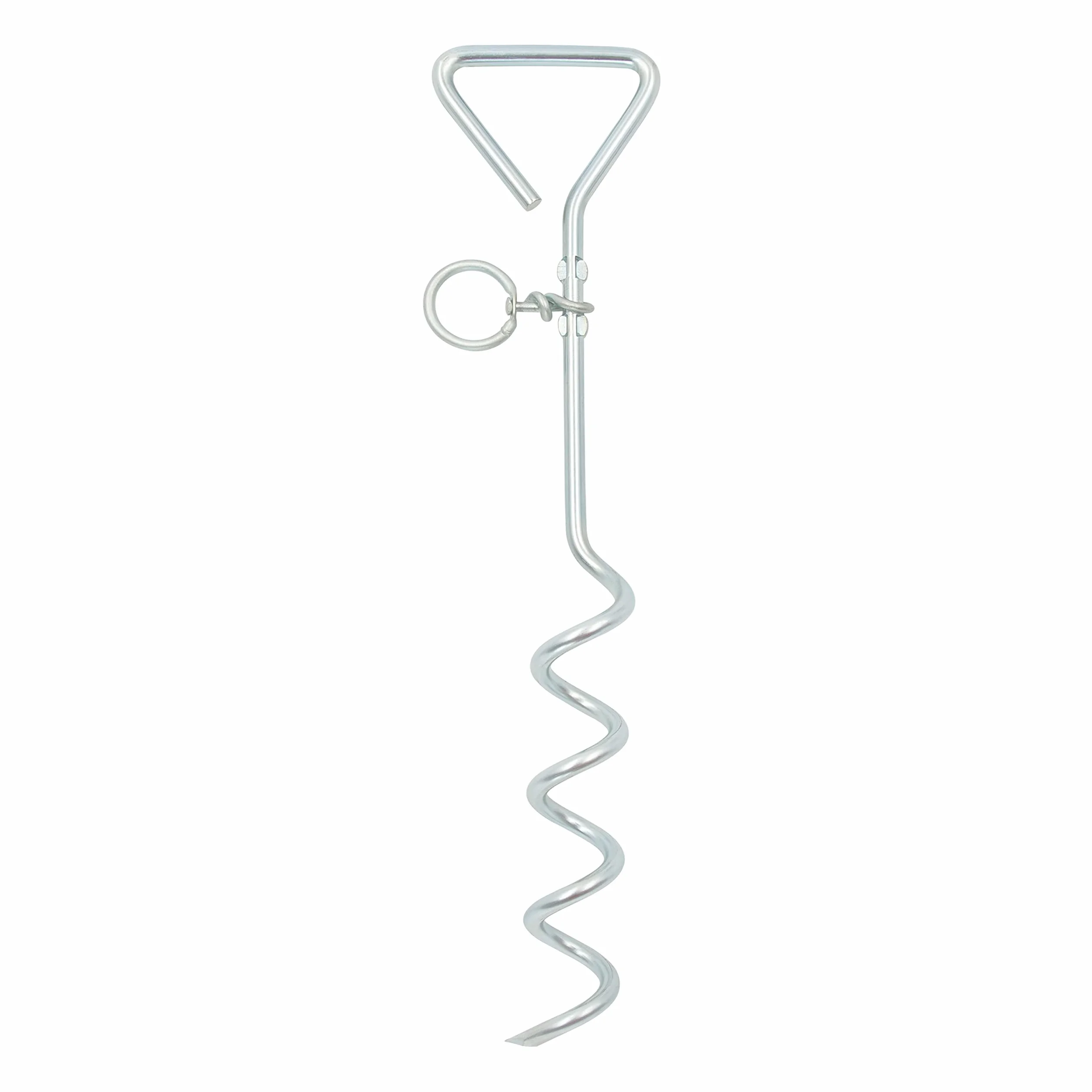 Milestone - Picchetto di Fissaggio in Acciaio da Esterni per Animali Domestici con Cavezza, 40, 6 cm