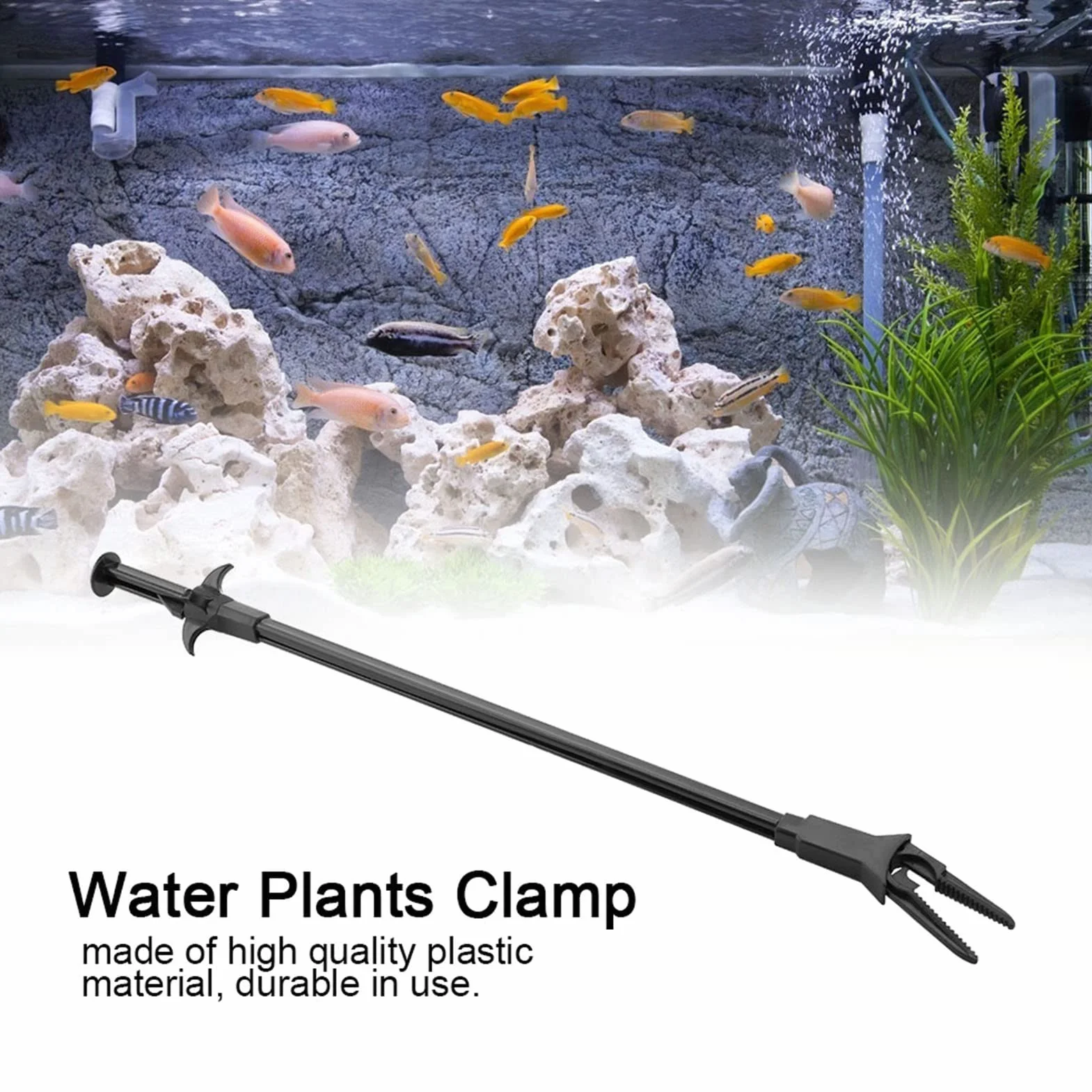 Pinza per piante acquatiche 50 cm plastica lunga acquario