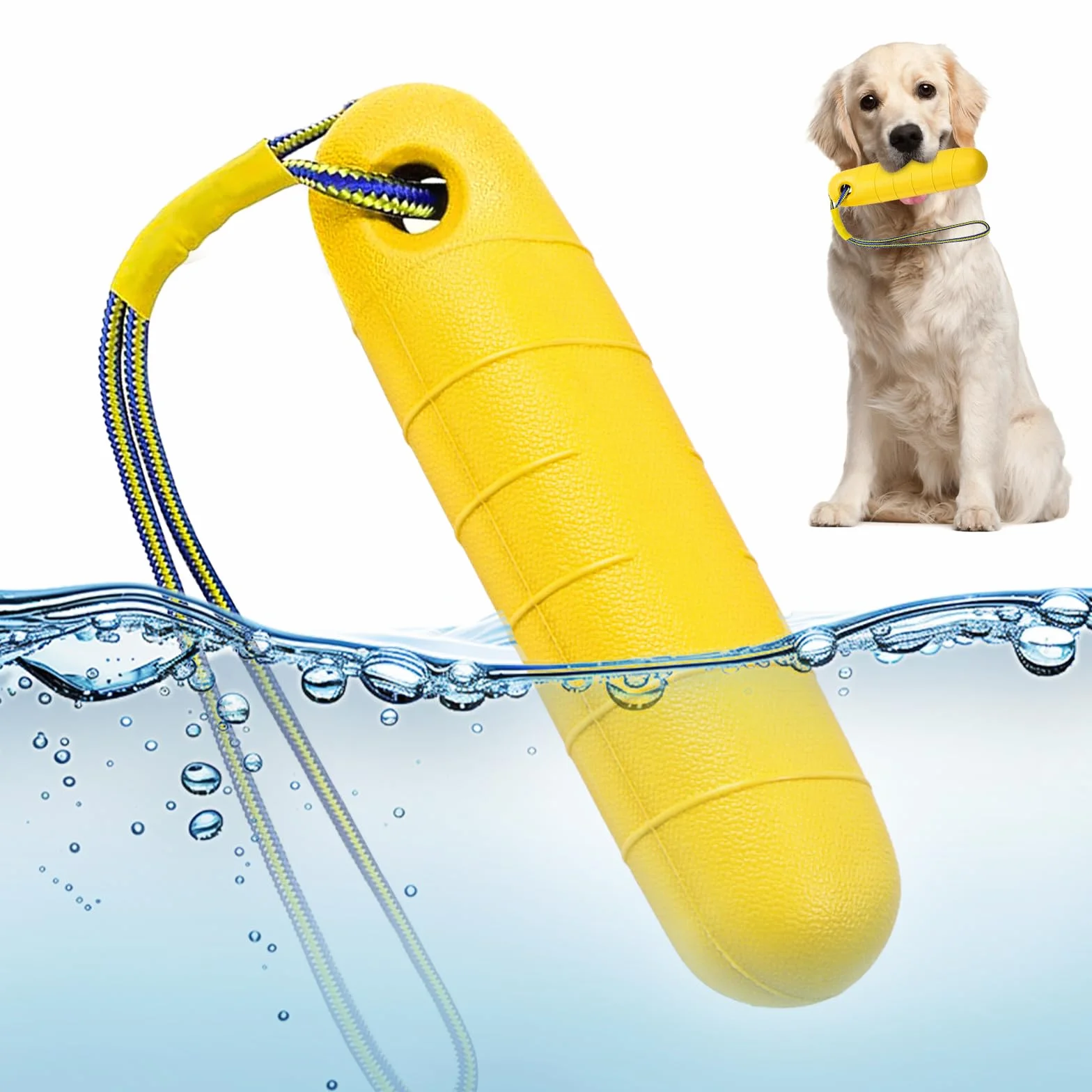 MplehDa Dummy galleggiante per cani, giocattolo acquatico per cani e giochi di lancio su terra e in acqua, giocattolo interattivo, giocattolo per cani galleggiante