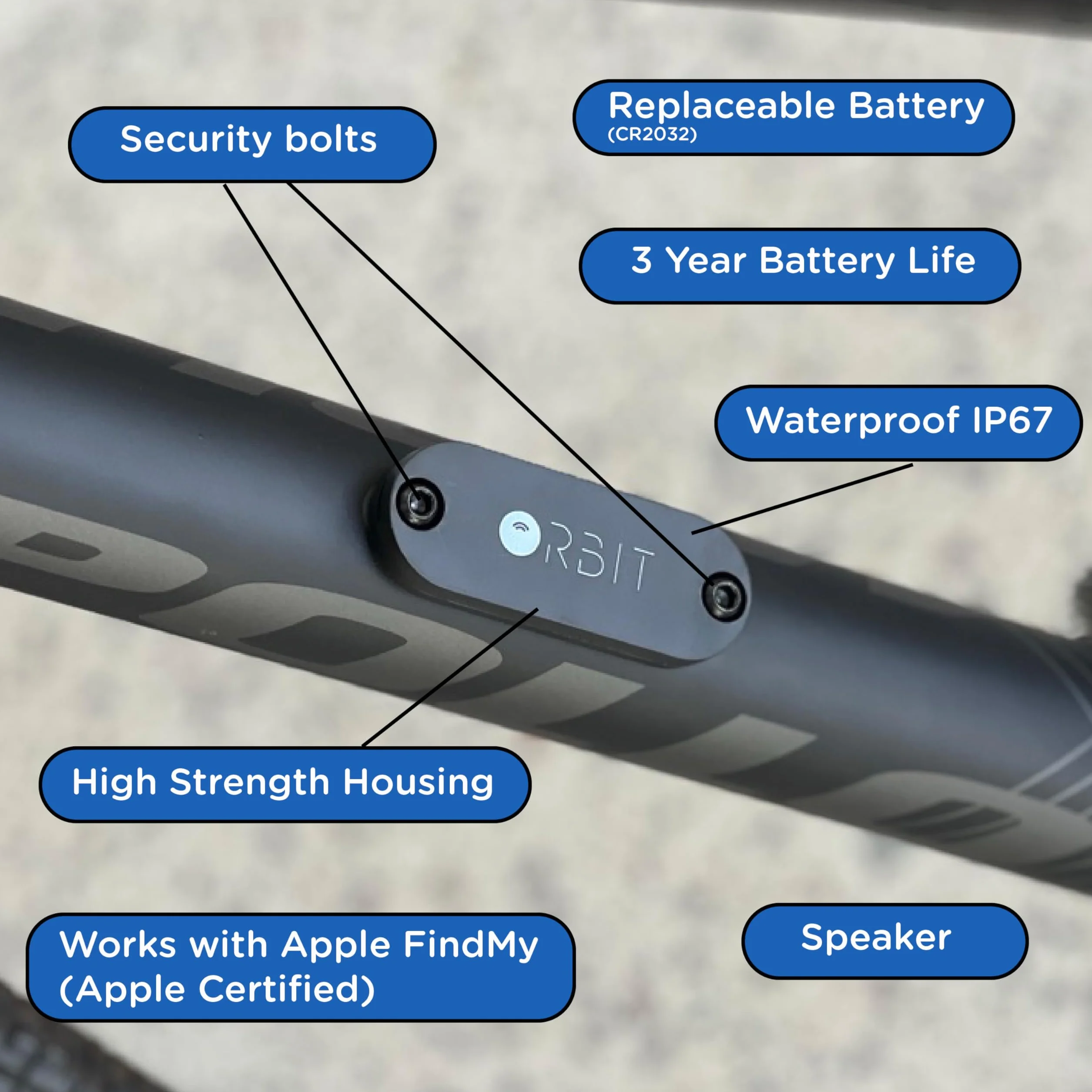 Orbit Velo Tracker per Bici, Find My Apple
