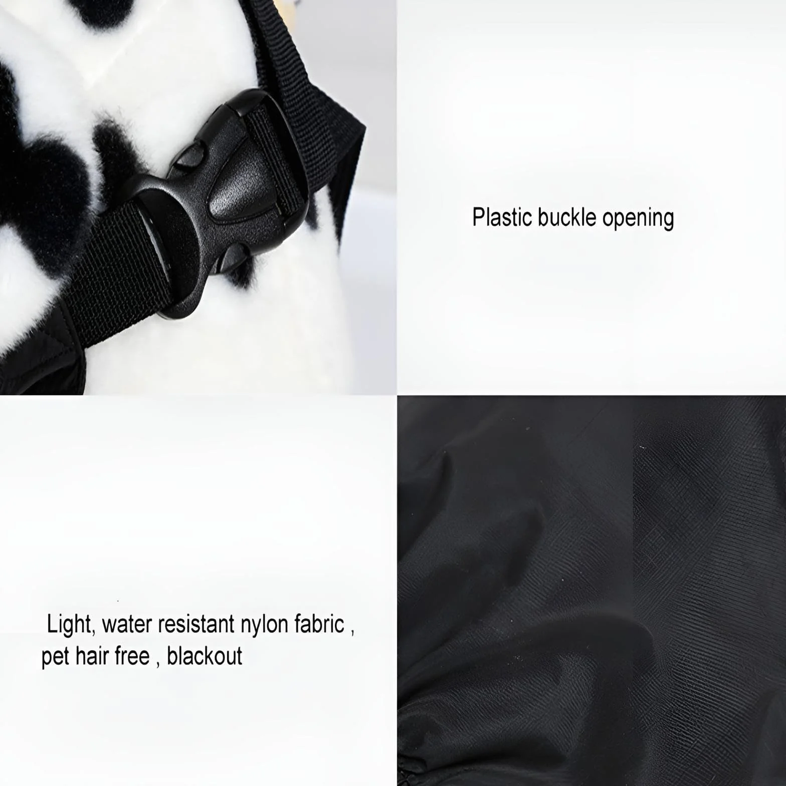 NACOCO Maschera calmante per cani in nylon ombreggiante per animali domestici, maschera per ansia per toelettatura, anti mal d'auto (L)