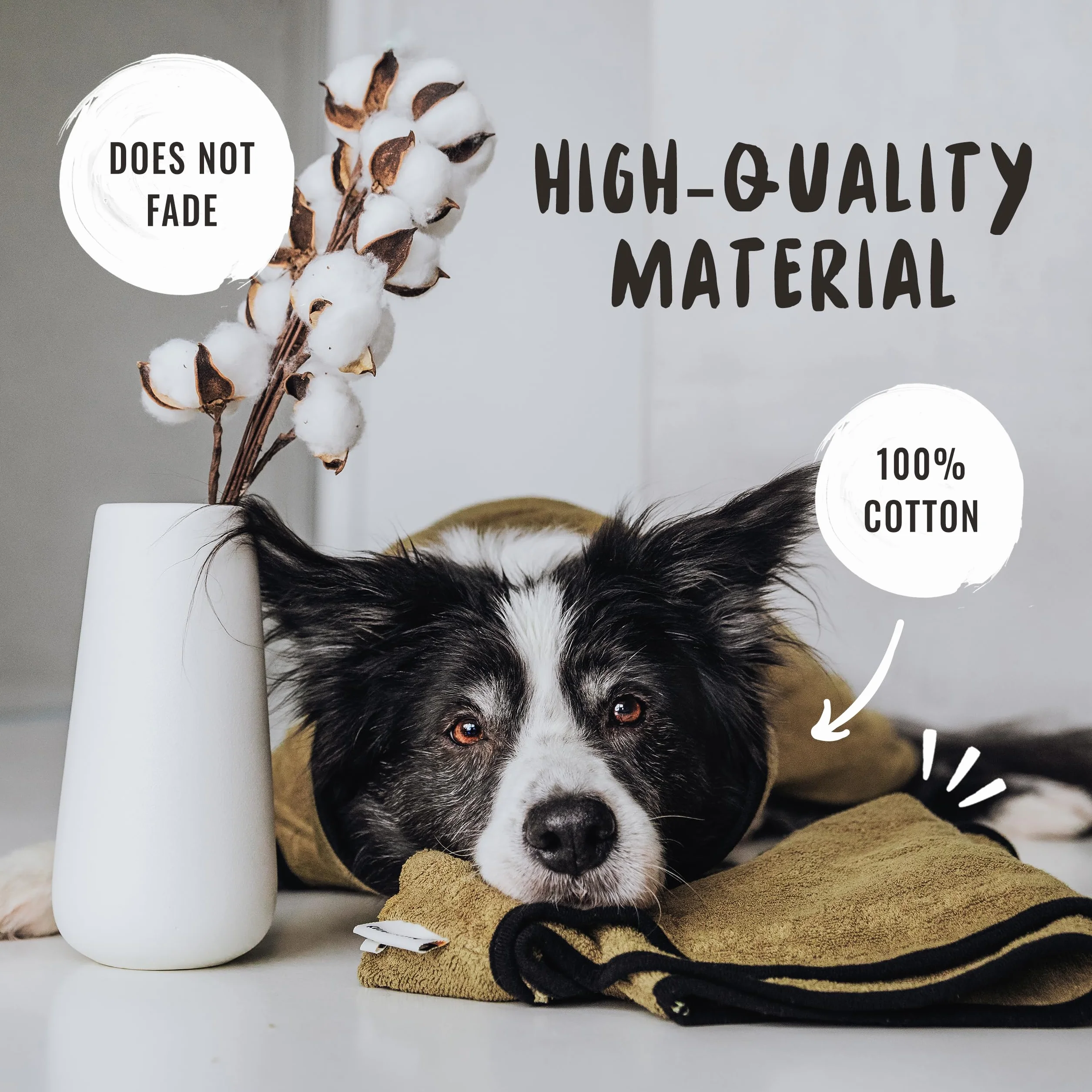 Rudelkönig Accappatoio per Cani in Cotone 100% Assorbente Morbido Tutte le Taglie