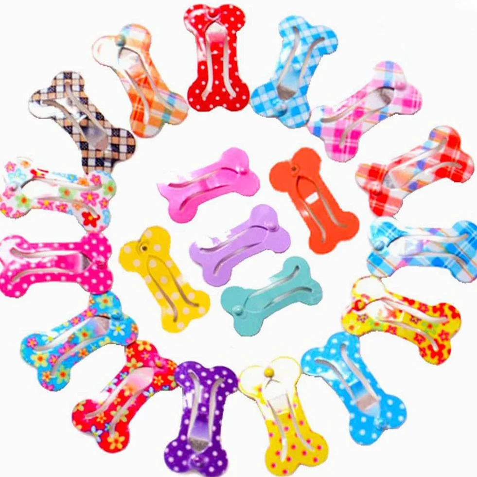 Graziosi fermagli per capelli per animali domestici, 2,5 cm, confezione da 20, colori assortiti