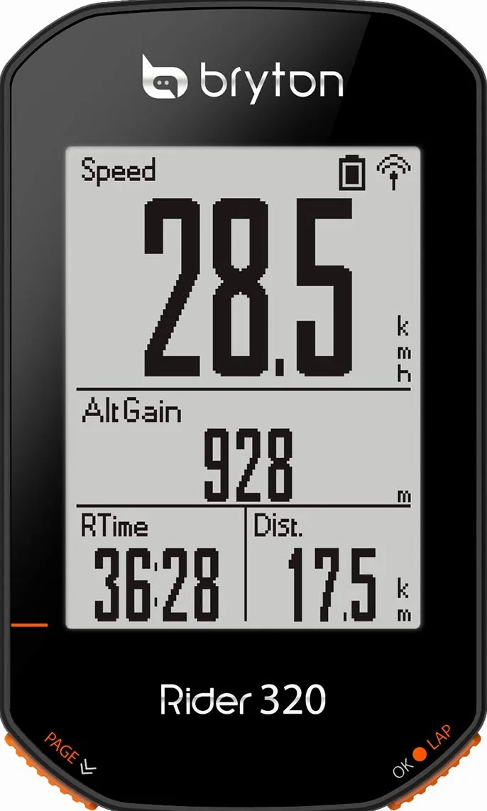 Bryton Rider 320E Ciclo Computer GPS, Display 2.3", Nero