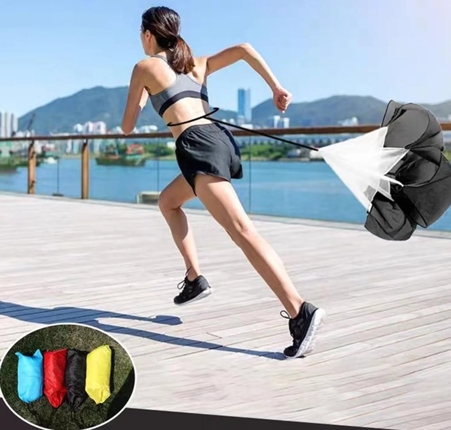 Paracadute di Resistenza Allenamento Calcio per Fitness Velocità Forza Accelerazione