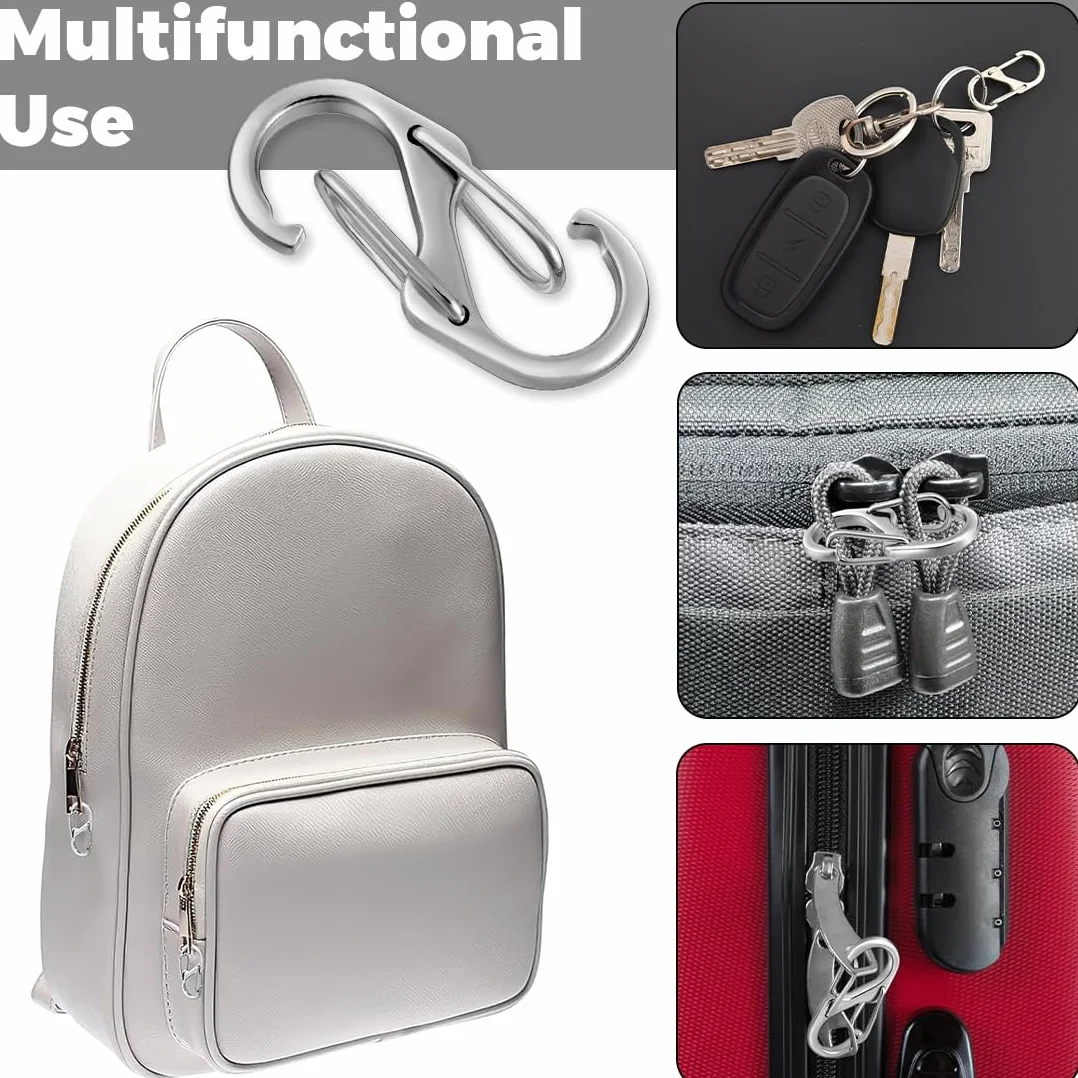 Mini Moschettoni S Multicolore Metallo Carabiner Campeggio Viaggi Portachiavi