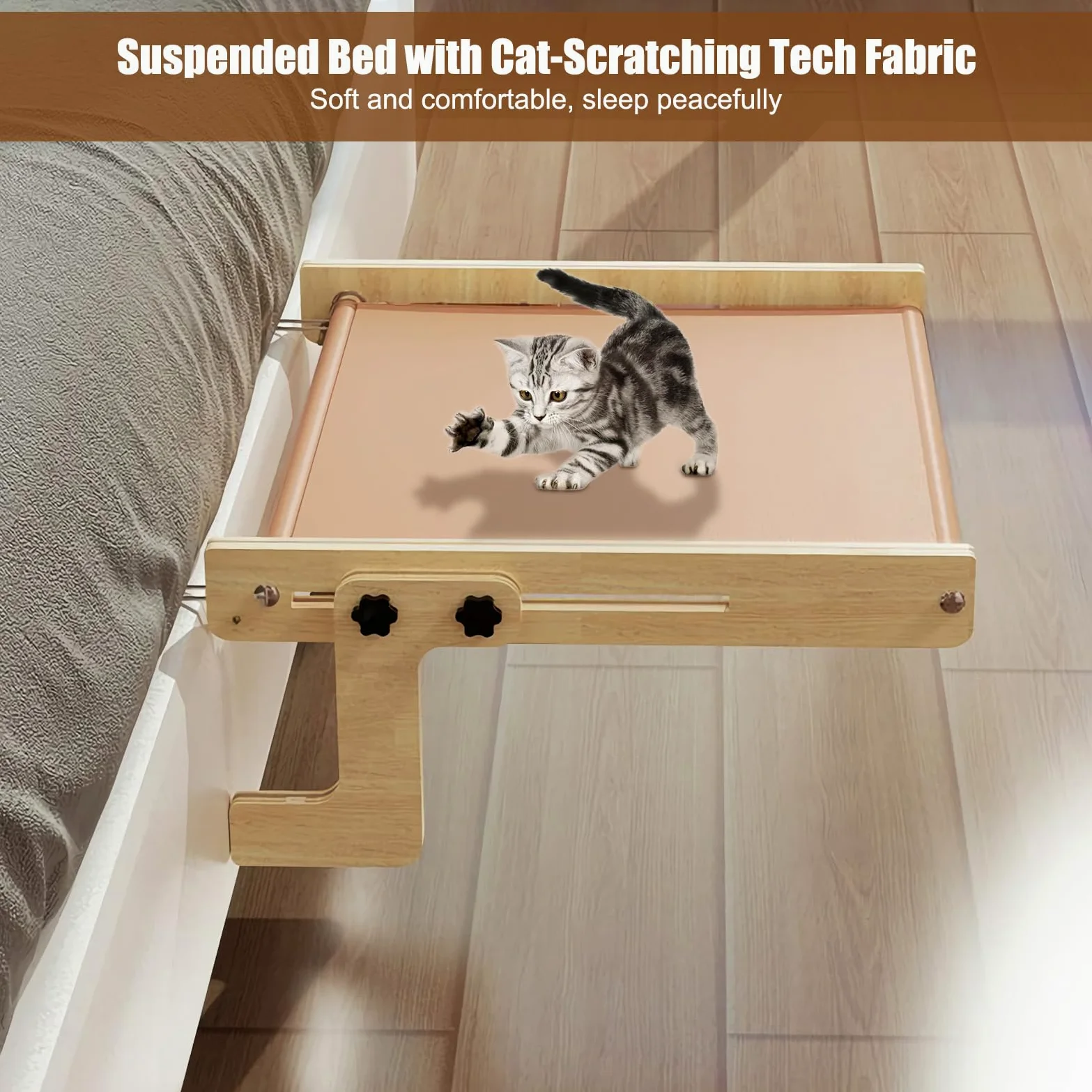 Amaca Per Gatti Da Finestra Legno Senza Foratura Lettino Riposo Per | Sedile Per Gatti Su Davanzale Per I Proprietari Di Gatti Casa Appartamento Ufficio Camera Da Studio Balcone