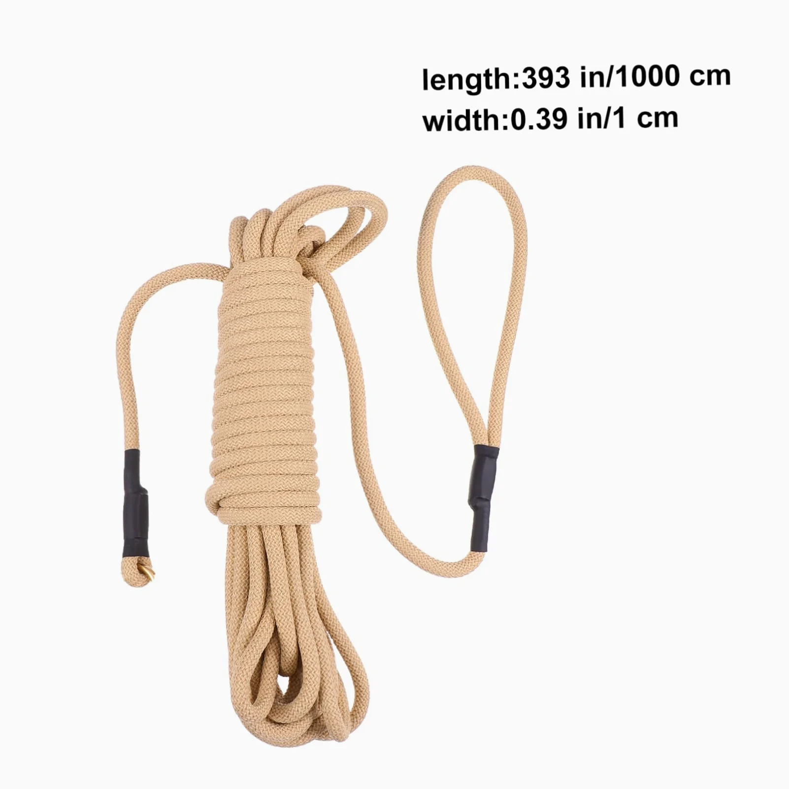 Guinzaglio per Cani lungo Addestramento Outdoor, 10 M | Gancio, Polipropilene Khaki, Resistente ai Morsi e Ammortizzante, per Corsa e Camminata