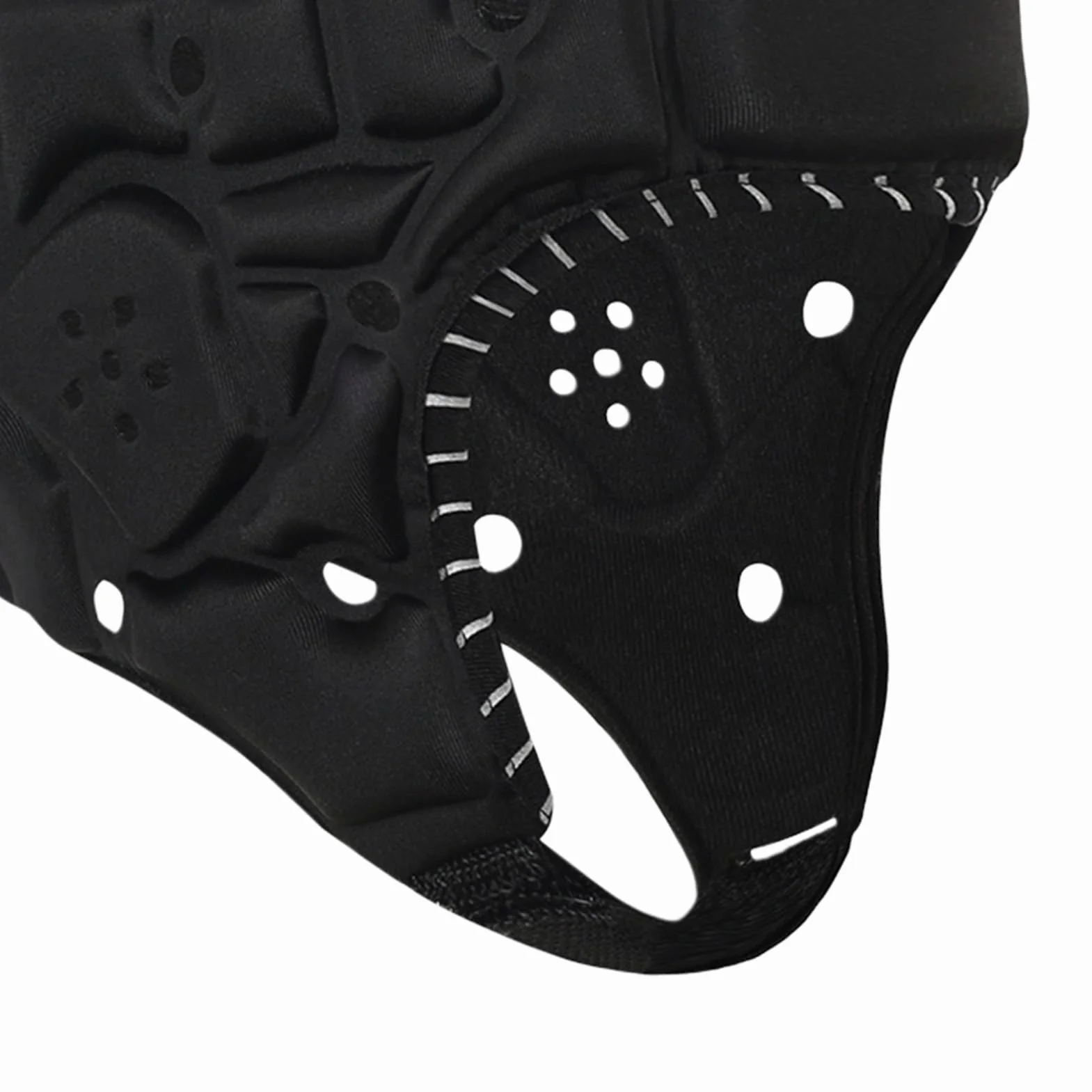 Casco da football imbottito regolabile riflettente copricapo protettivo calcio leggero confortevole
