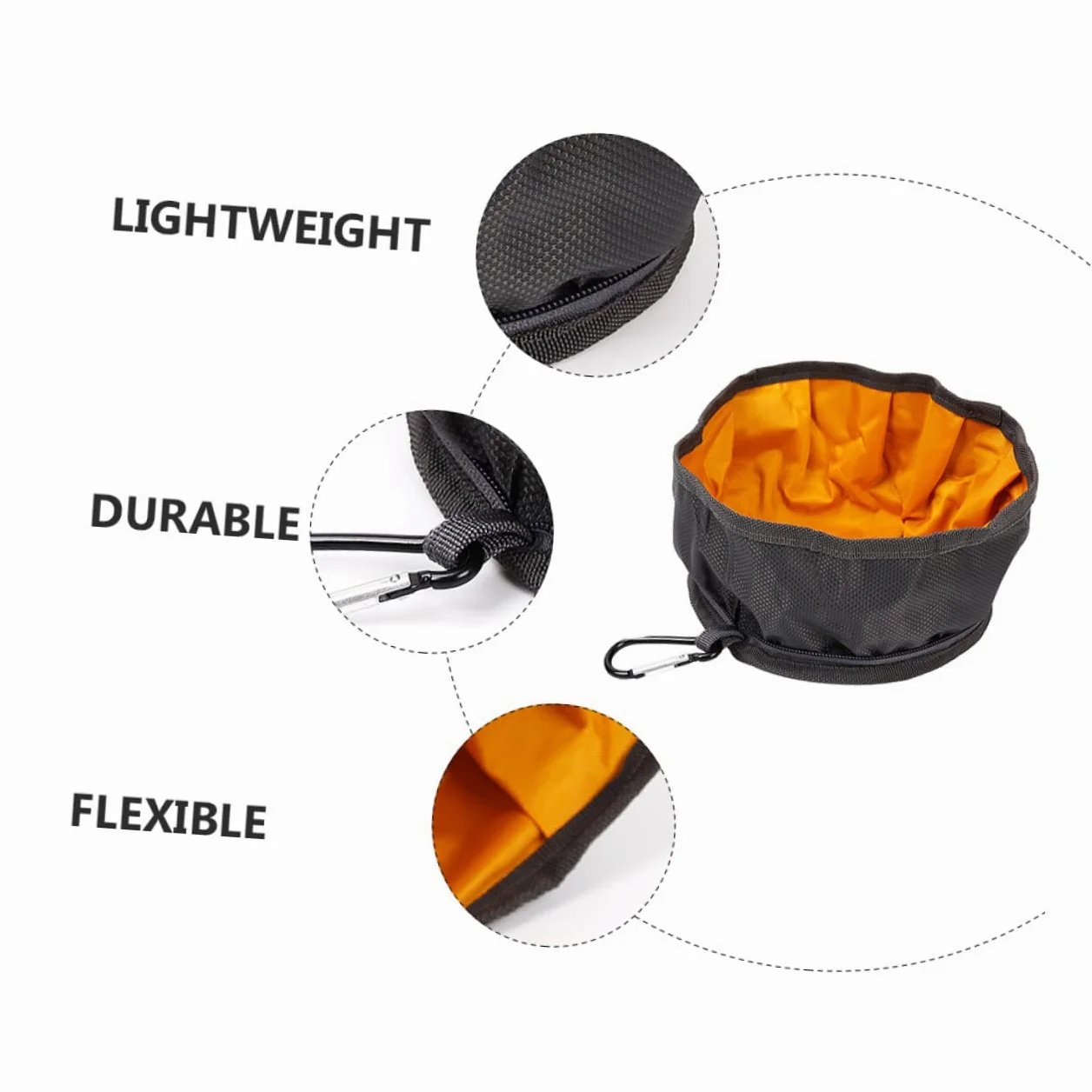 FRCOLOR 3pezzi Ciotola Pet Foldable Per Alimentazione All Aperto Materiale Colore Random Per Escursioni e Campeggio