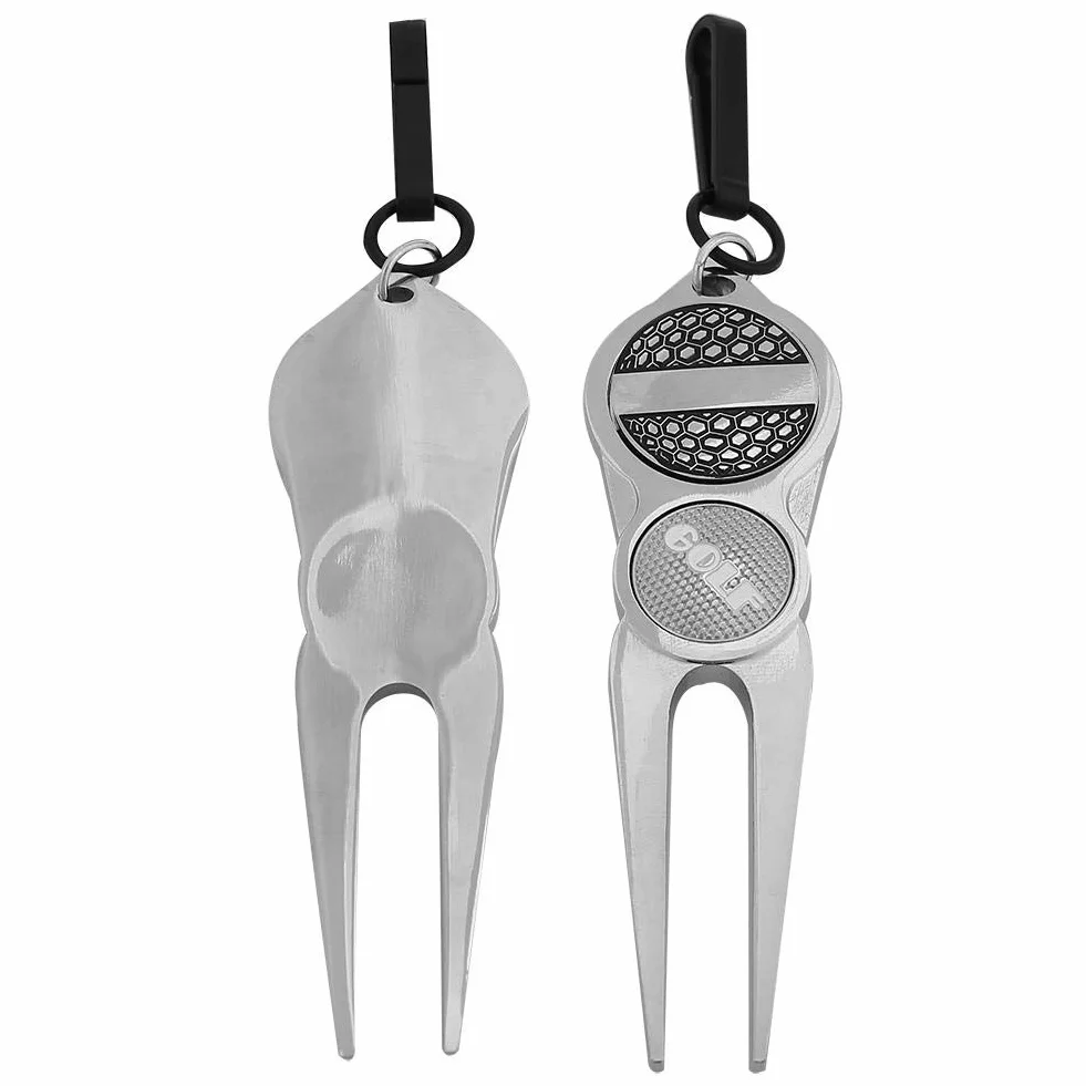 VGEBY1 Golf Divot Tool, Metal Green Repair Forcella Equipaggiamento per la Riparazione di Palle da Golf