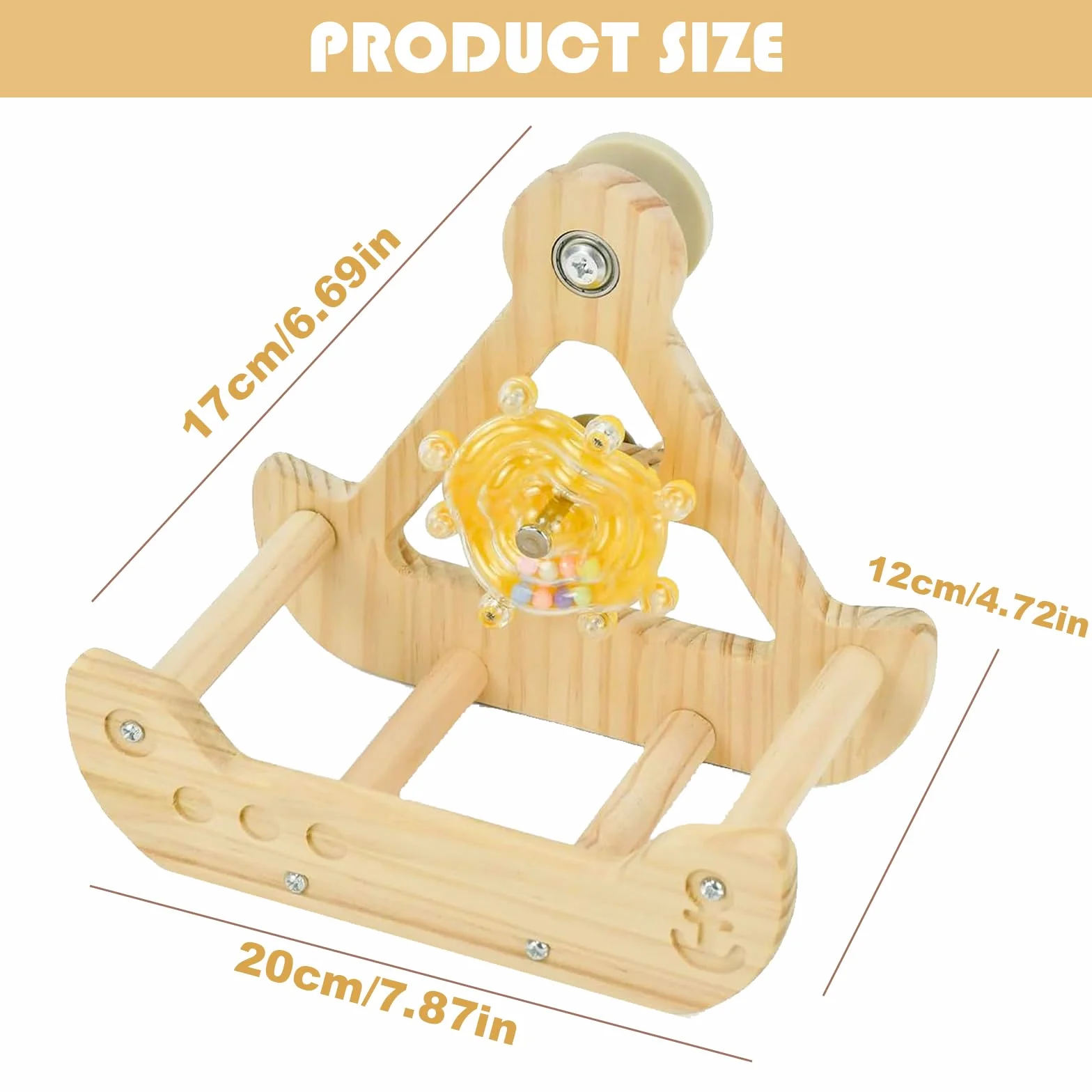 Altalena in Legno per Uccelli Giocattolo per Pappagalli Accessori Gabbia