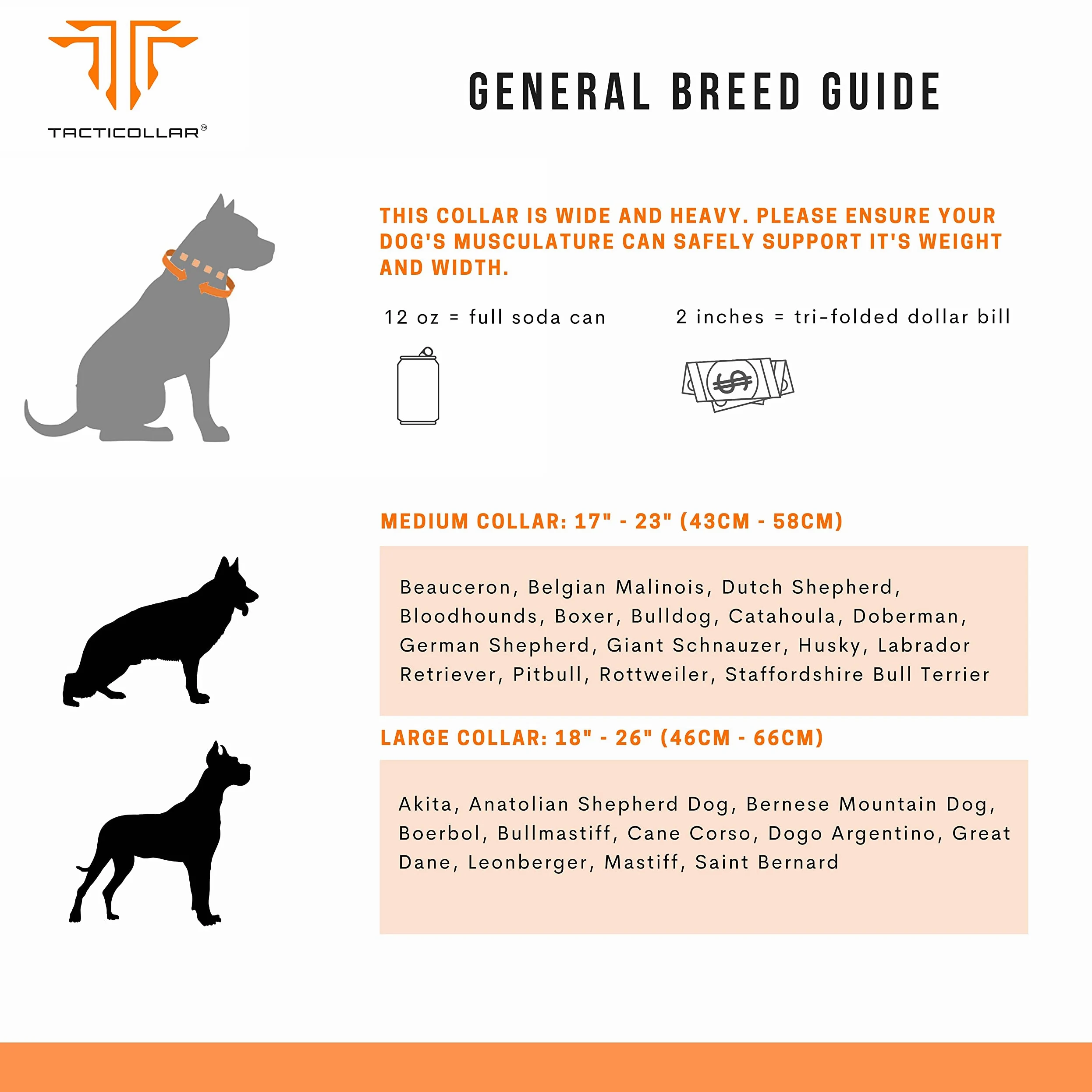 Tacticollar - Collare tattico per cani da 5 cm con manico per cani di taglia media e grande, collare in nylon Mil Spec, fibbia in metallo a sgancio rapido, imbottito all'interno in neoprene (M, verde