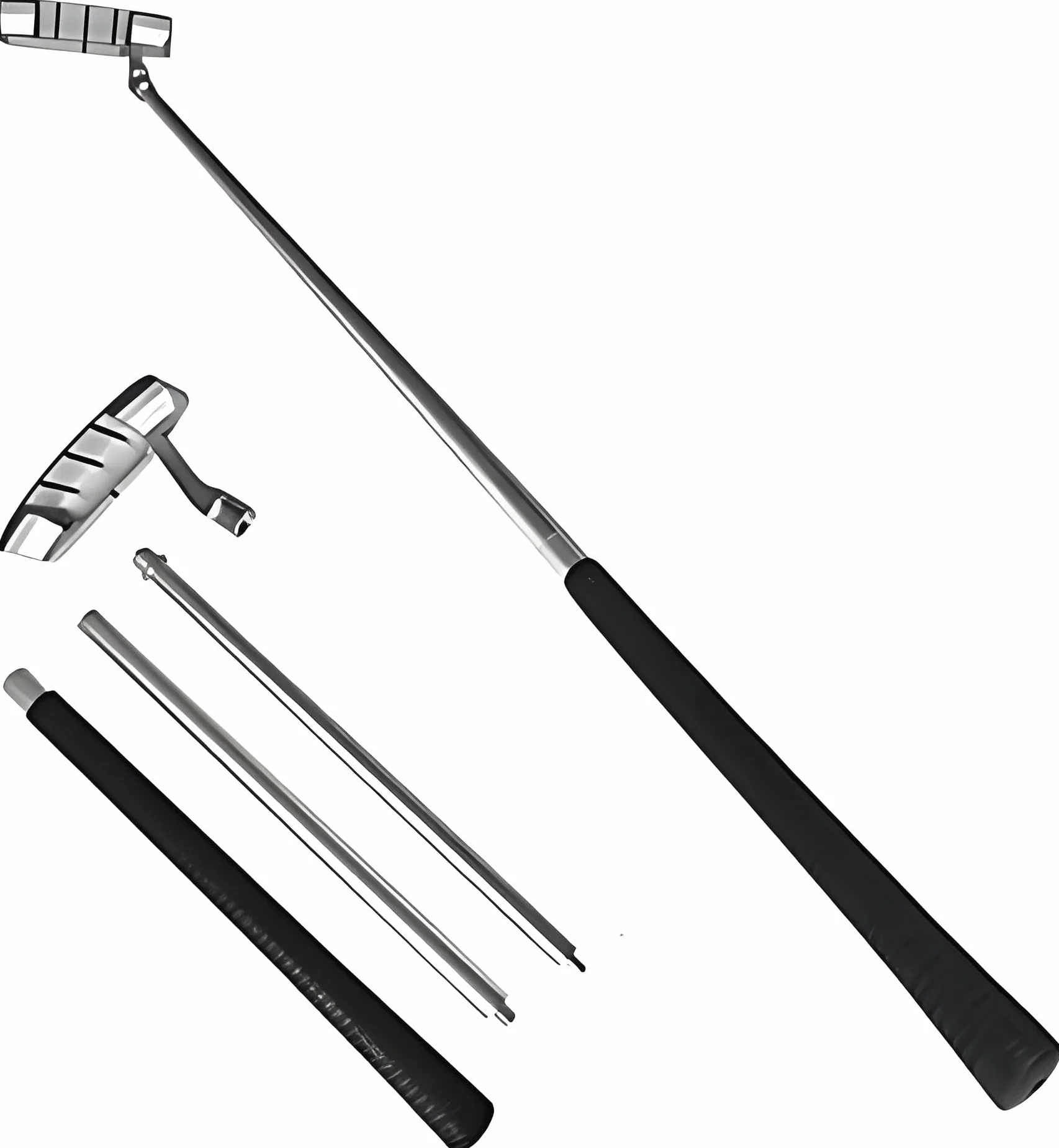 Putter da Golf, Putter Bidirezionale a 3 Sezioni in Lega di Alluminio con Palline, Accessori per Mazze per Bambini e Adulti, Facile da Usare per Mancini e Destrimani