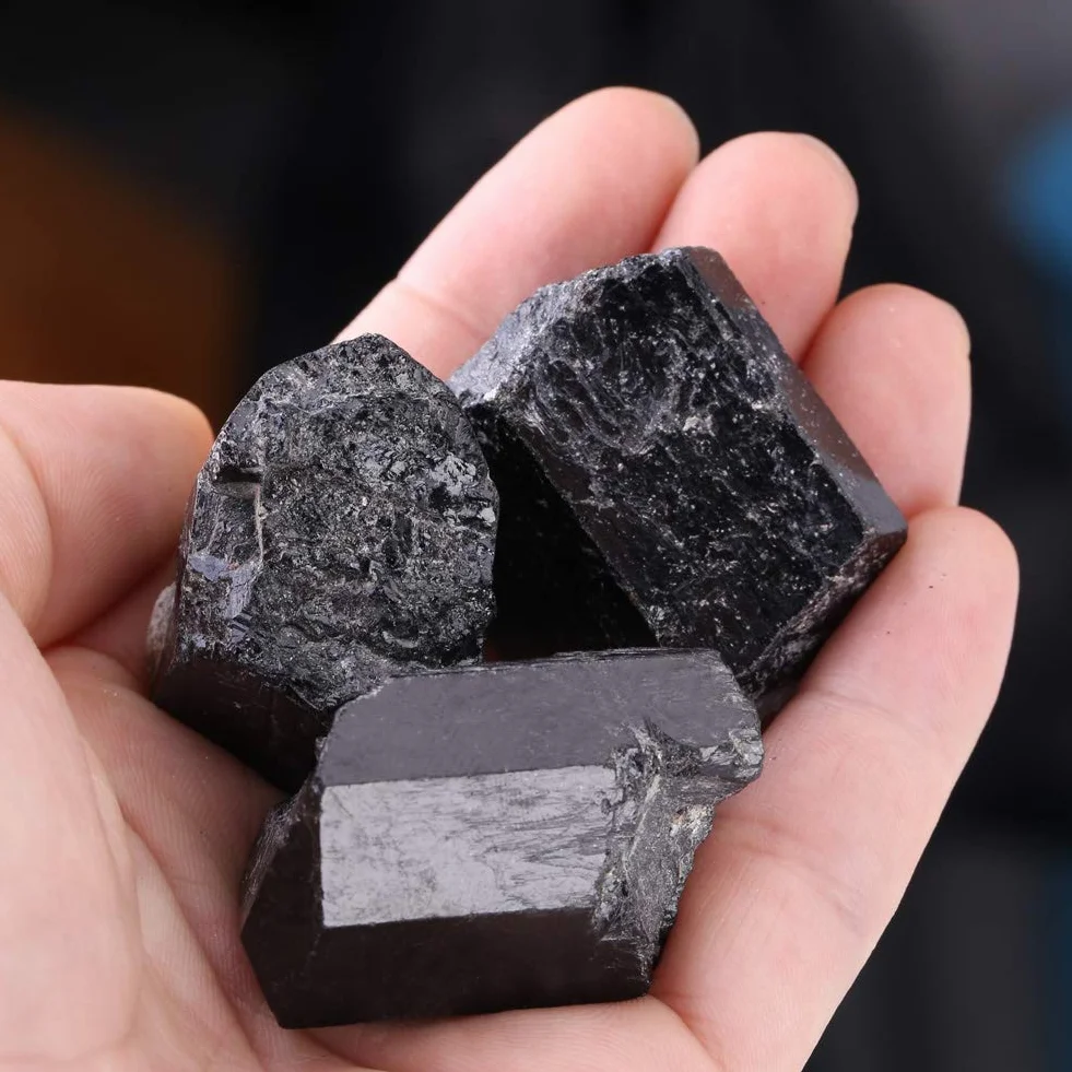 1 Pz Quarzo Naturale, Turmalina Negra Turmalina Negra Piedra Cristallo Naturale Tormalina Roccia Grezza Pietra Curativa Minerale