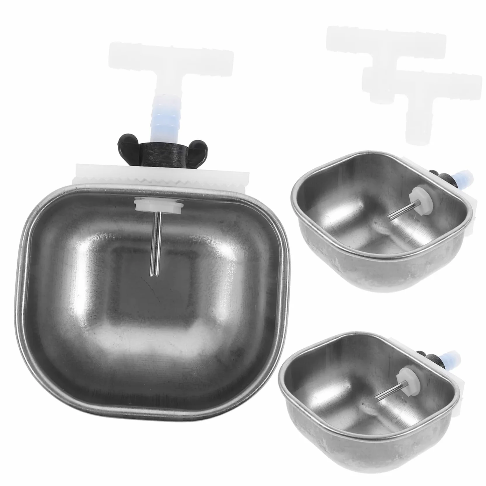 INOOMP 6pezzi Ciotola Per Inossidabile Per Conigli Bevitore Per Piccole Creature Facile e Installare Design Antisgocciolamento Accessorio Per Domestici
