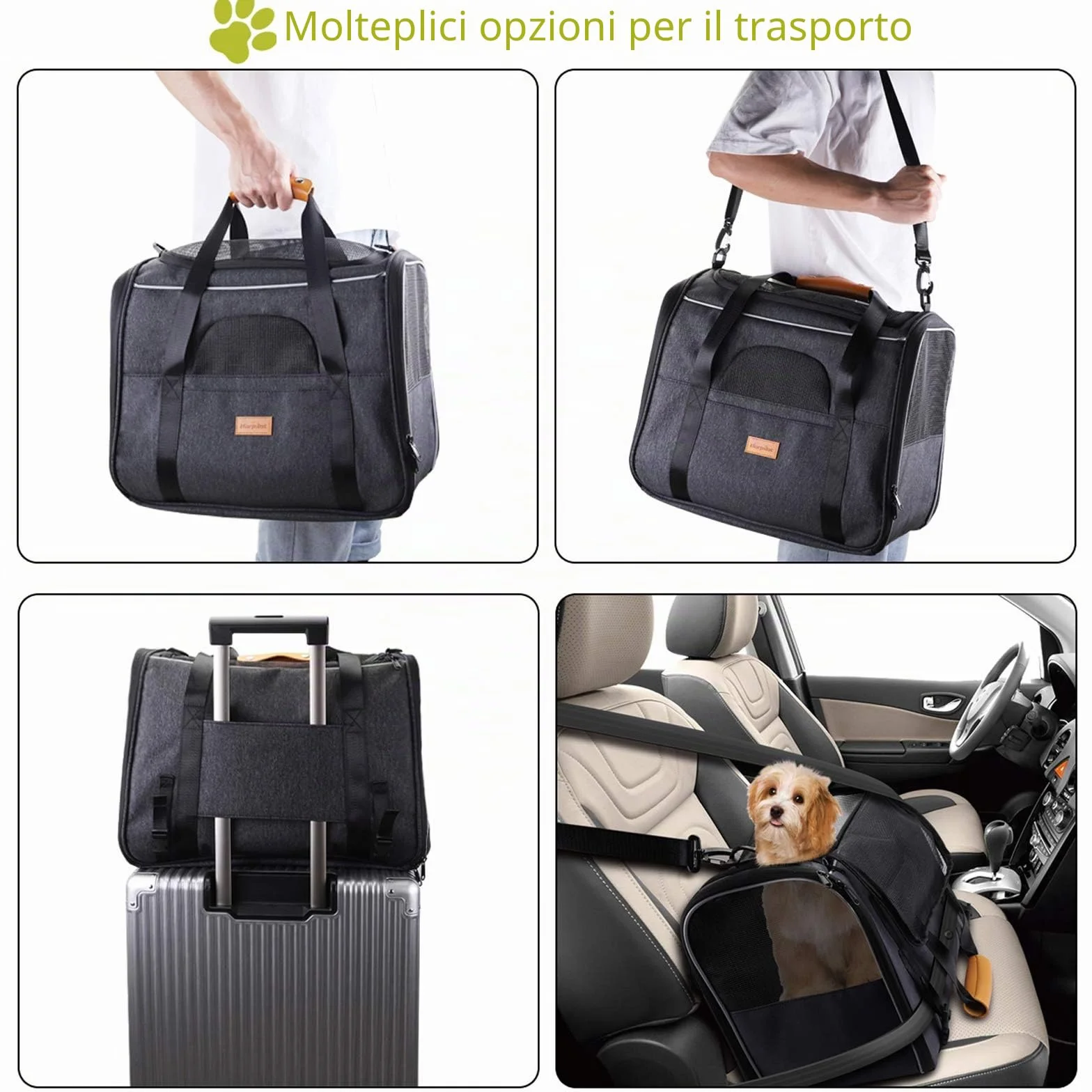 Morpilot Trasportino per Cani e Gatti Borsa Morbida da Viaggio Ripiegabile