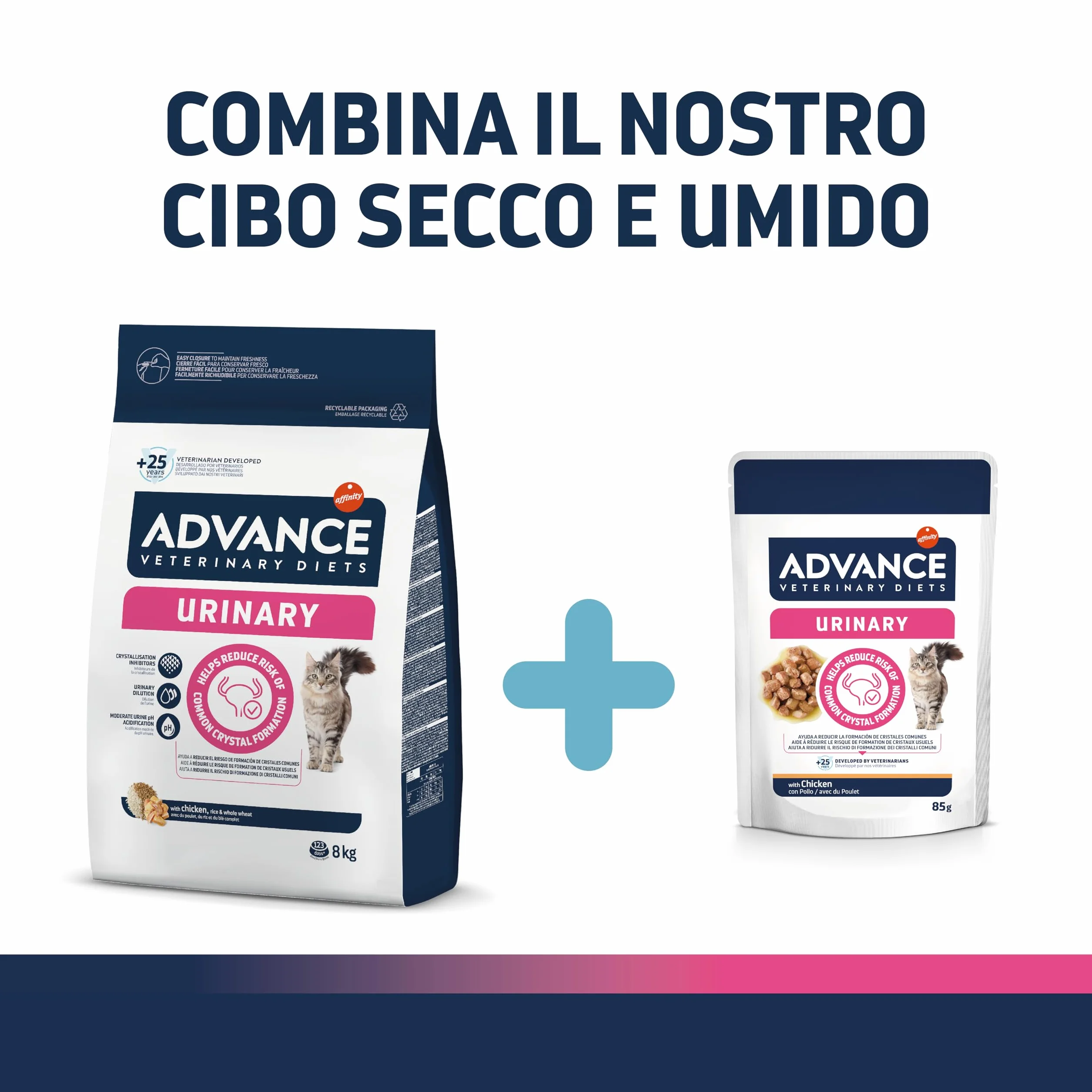 Advance Veterinary Diets - Urinary - Cibo per Gatti con Problemi del Tratto Urinario - 8kg