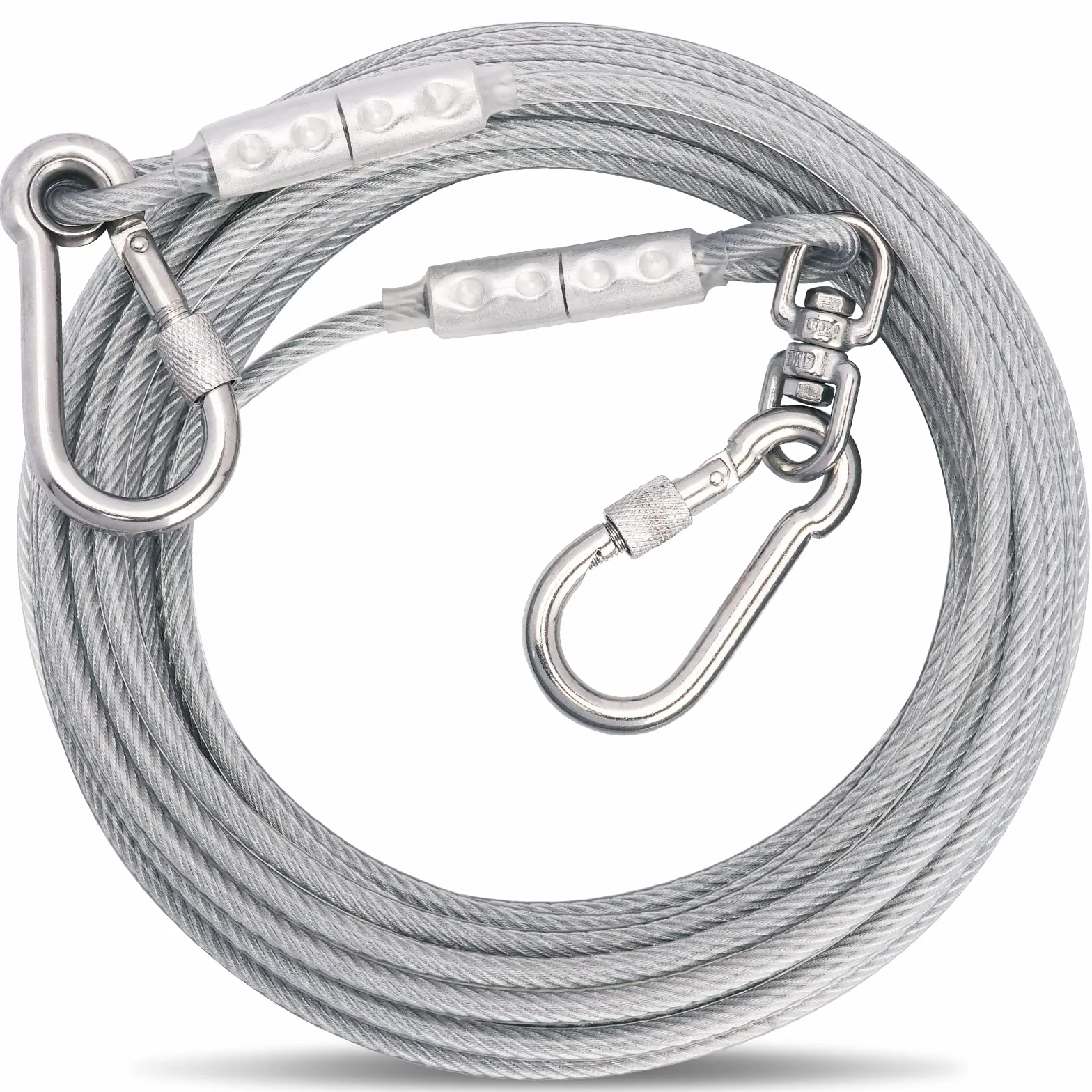 Tie-Out - Guinzaglio per cani, 3/6/9/15 m, per il cortile, 9 m