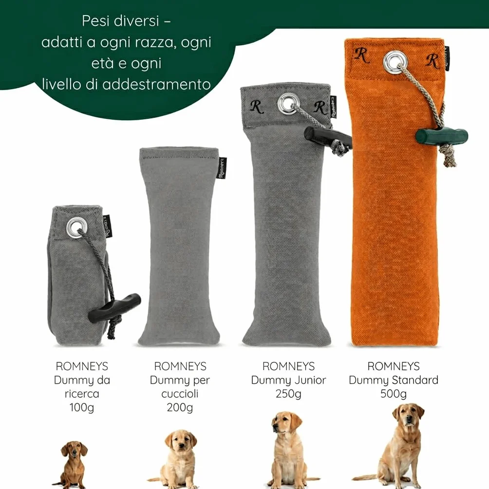 Romneys Simpatico per cani standard, 500 g, estremamente robusto e galleggiante (arancione)