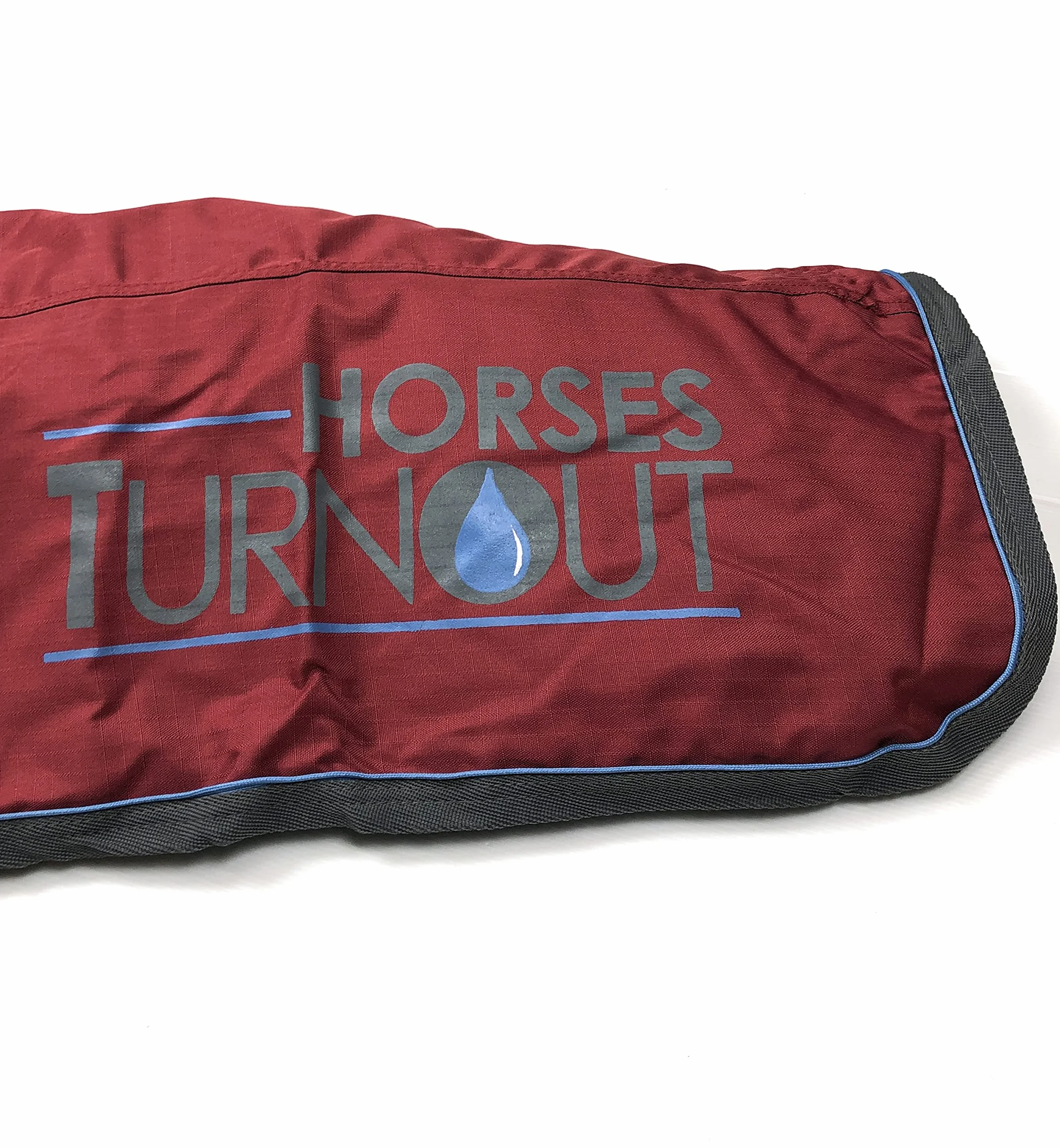 Horses, Coperta da Paddock per Cavallo Turnout 200 gr, Impermeabile, Imbottita, Resistente, con Cinghie ad Incrocio, Bordeaux 145 cm