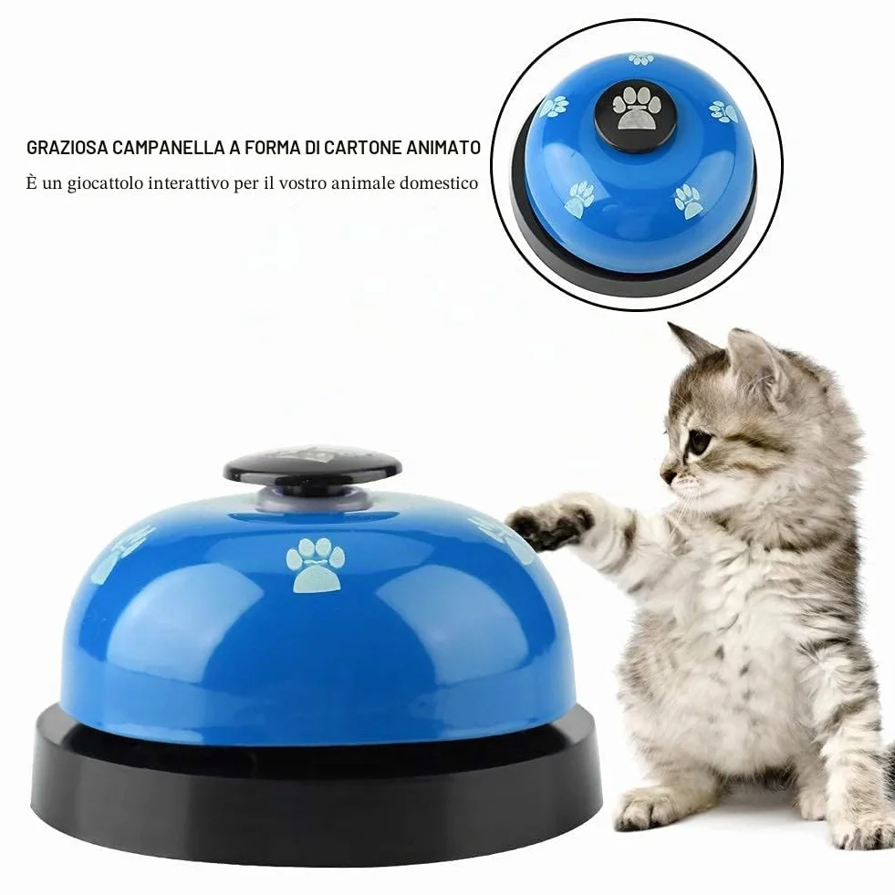 Campane di addestramento dell'animale Domestico, Ferro Robusto Resistente Durevole Simpatico Cartone Animato Campana del Cane Cucciolo di Cane Campane di addestramento vasino Doggy(Blu)