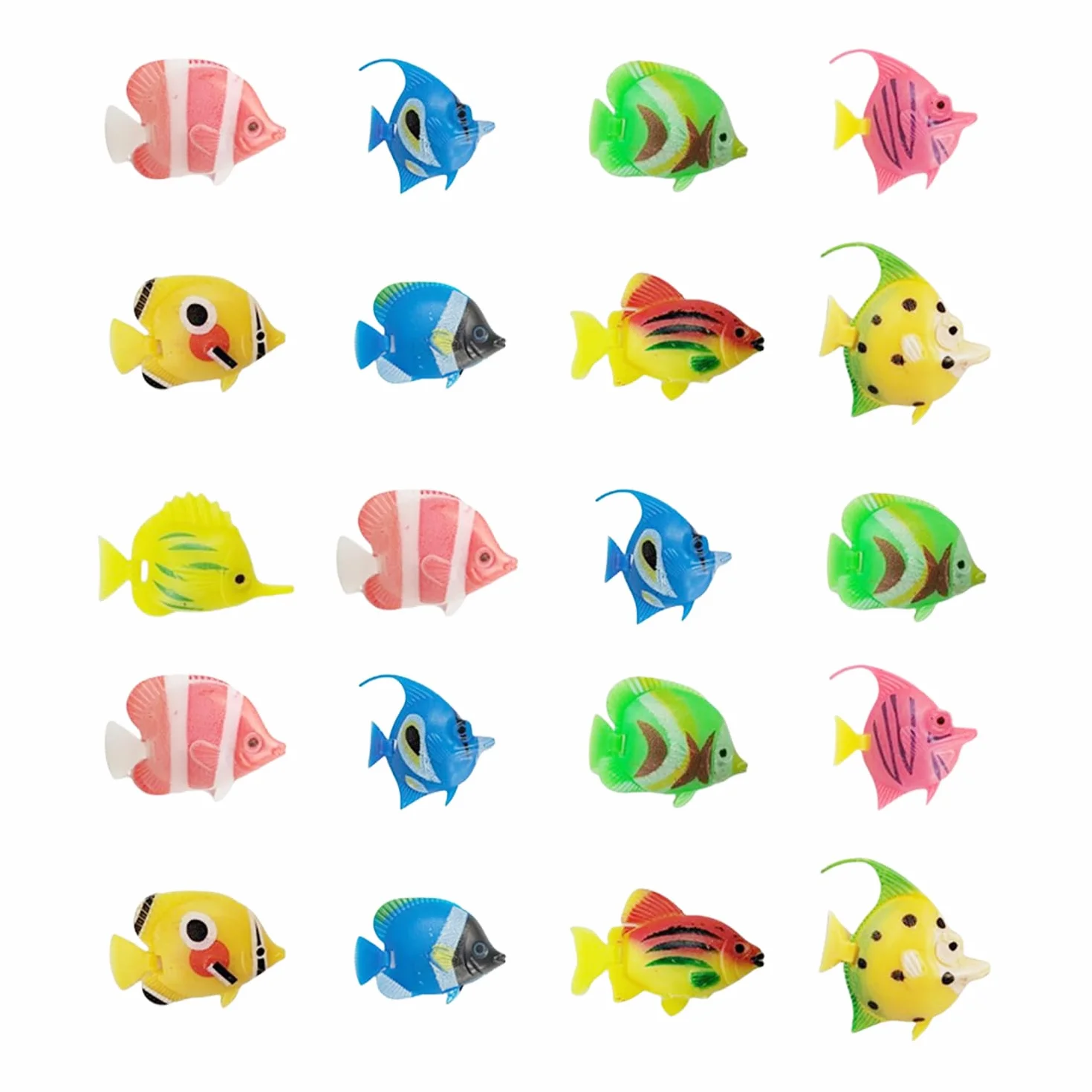 20 Pezzi di Plastica Piccoli Pesci, Modelli di Pesce Simulati, Forniture Paesaggistiche del Serbatoio di Pesce, Decorazioni per Le Vasca per I Pesci E Giocattoli per Bambini.