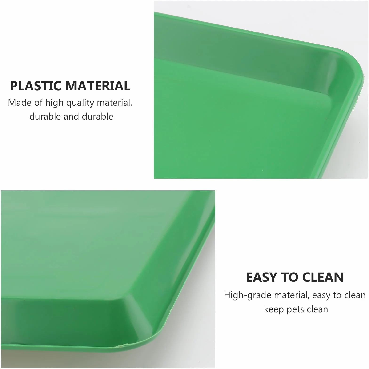 Fondo Resistente agli Odori alla Ruggine in Plastico Verde per Gabbia Coniglio Vassoio Igienico per Toilette Animali Domestici