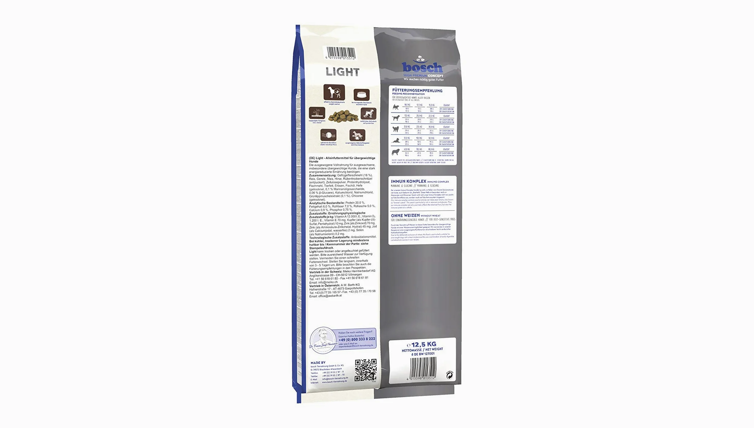 bosch HPC Light | Cibo secco per cani in sovrappeso di tutte le razze | 1 x 12500 g