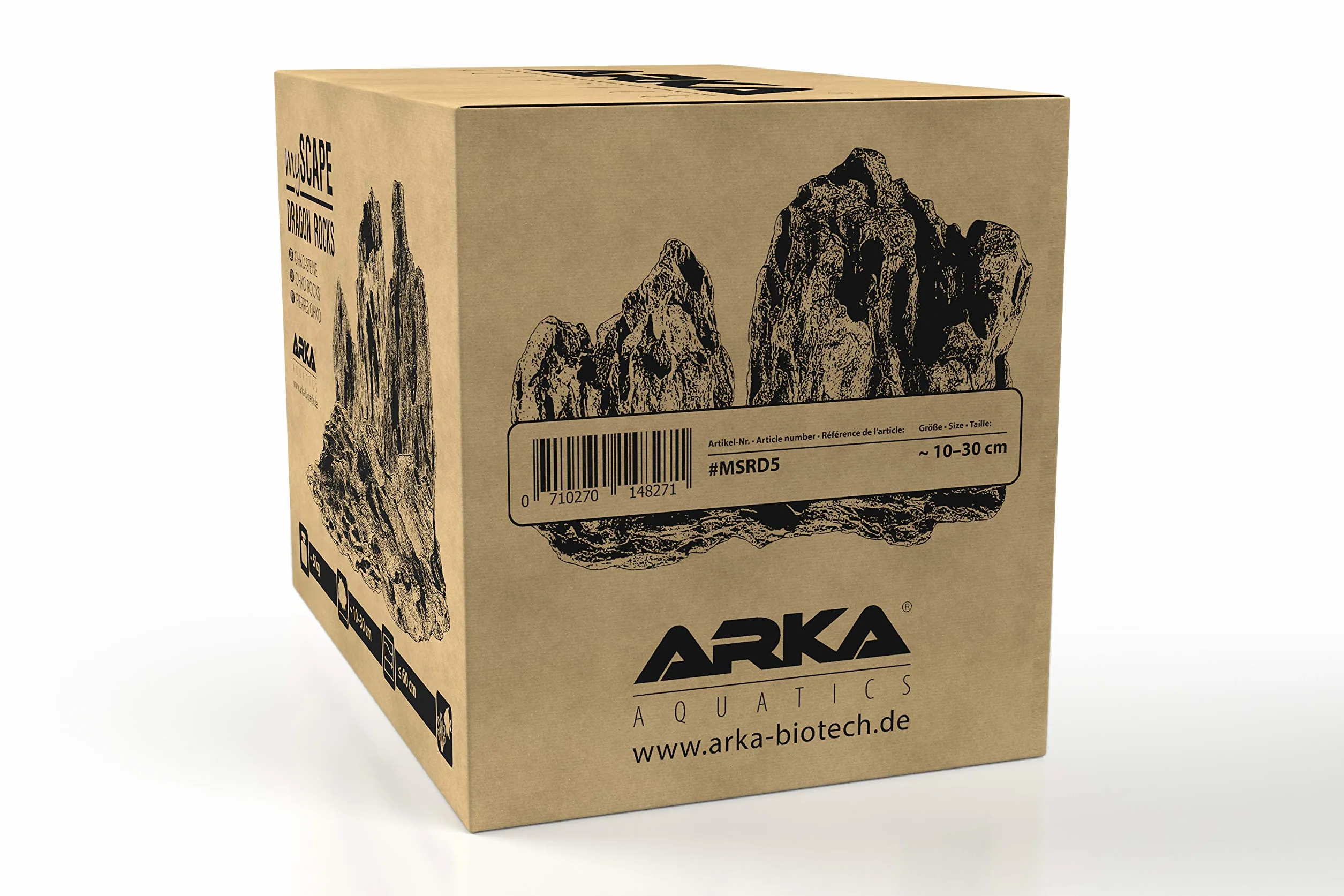 ARKA Rocce Dragon 5 kg mySCAPE – Set Rocce Naturali per aquascaping Dolce – Mix 10–30 cm Ideale per Nano acquari Fino a 80 L – strutturate, porose, piantabili – per Scape Iwagumi, Triangolo, Isola
