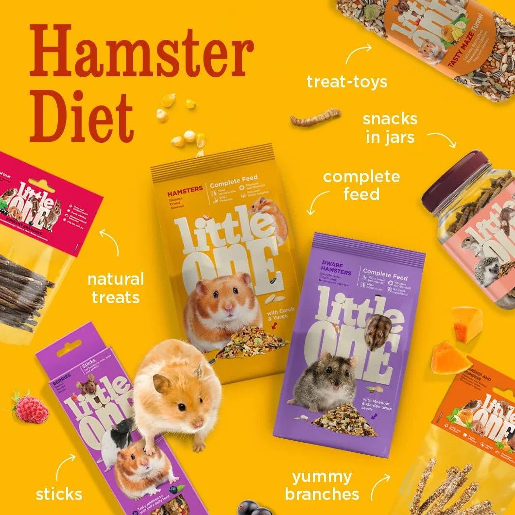 Little One Alimento Completo per Criceti | 400 g | Composizione Bilanciata | Con Grano, Miglio Rosso, Orzo, Fiocchi di Mais, Semi di Zucca | Alta Nutrizione e Digeribilità