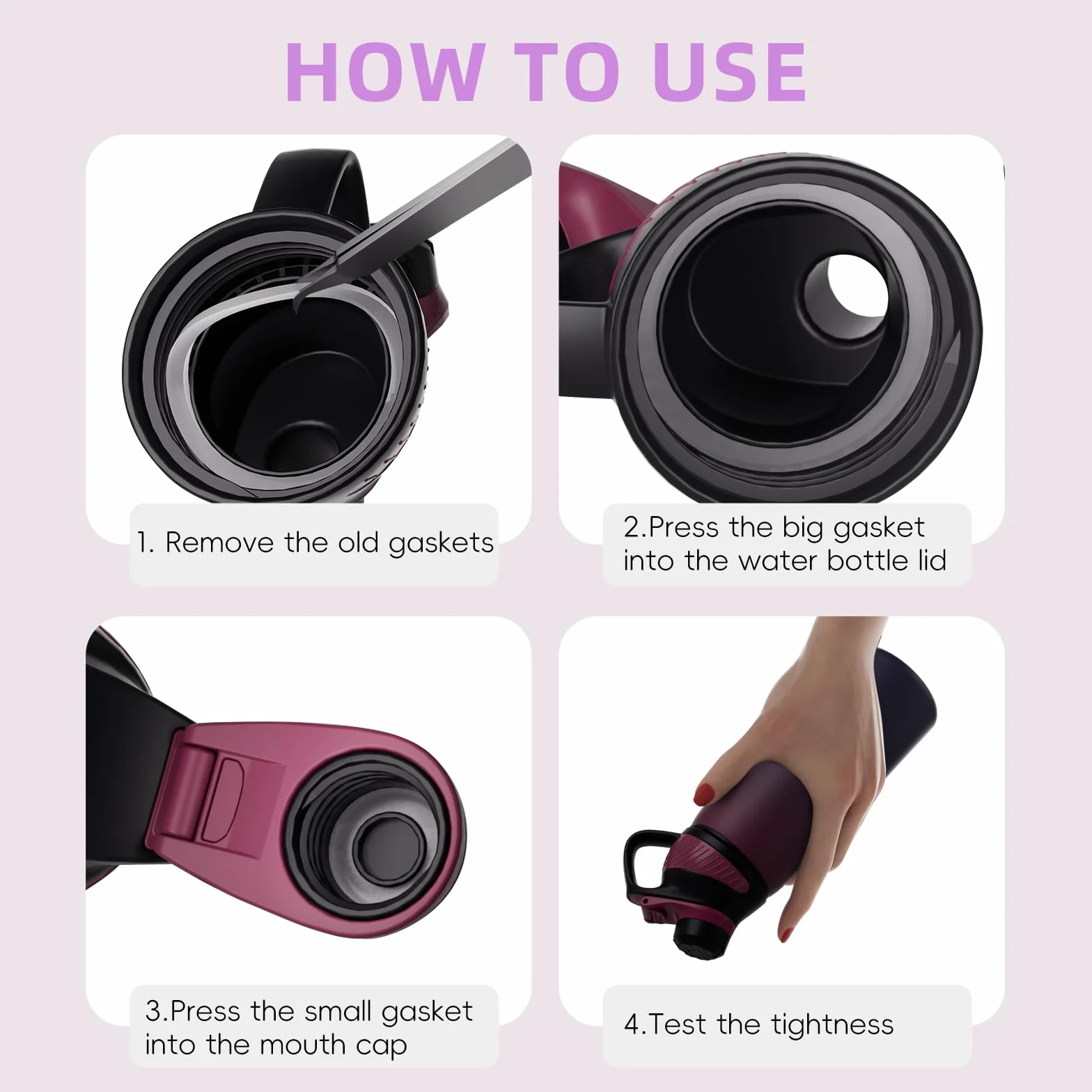 Fjbottle Anelli in silicone riutilizzabili per borraccia FJ-LKG