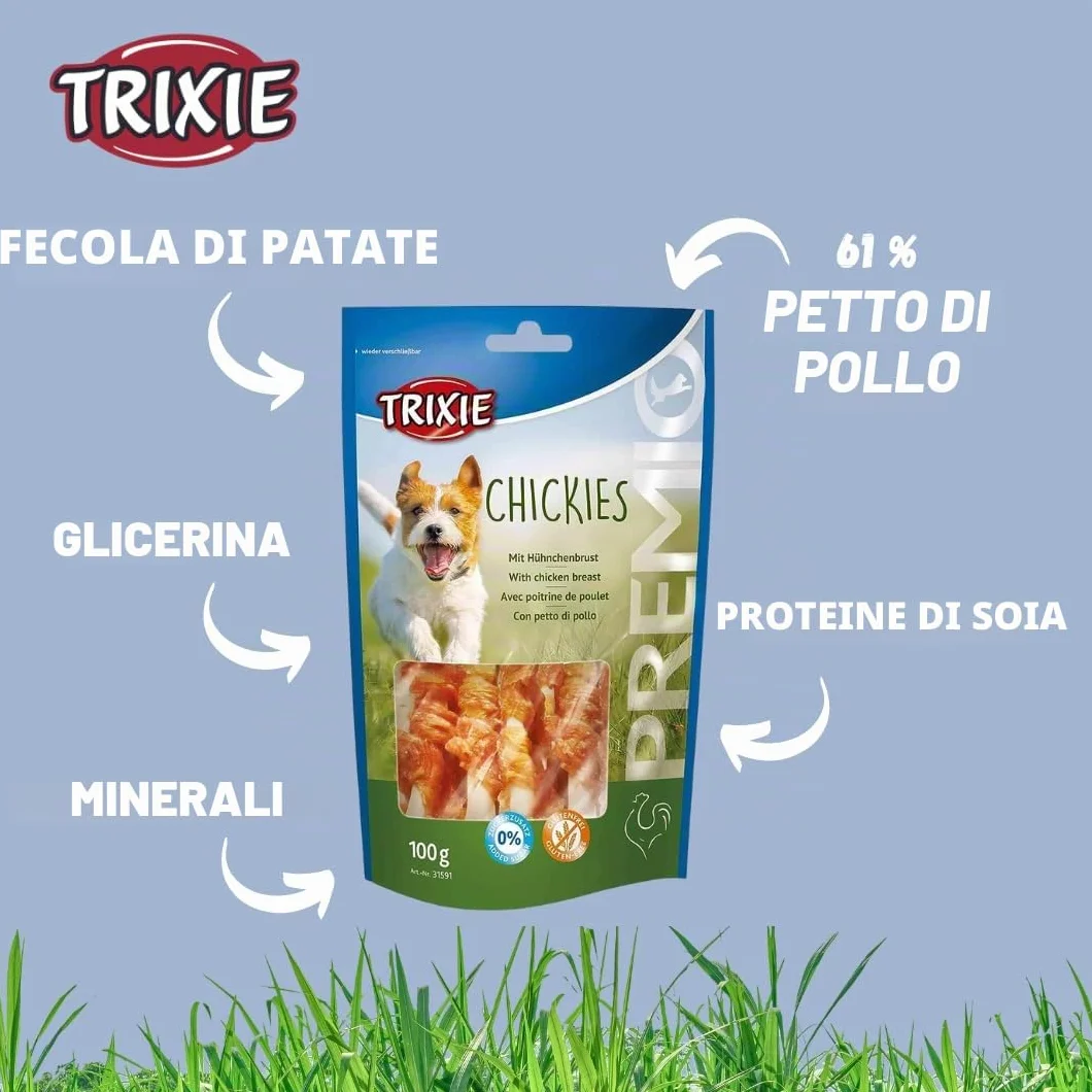 Trixie 31591, Snack Premio per cani al pollo, 5 x 100 g