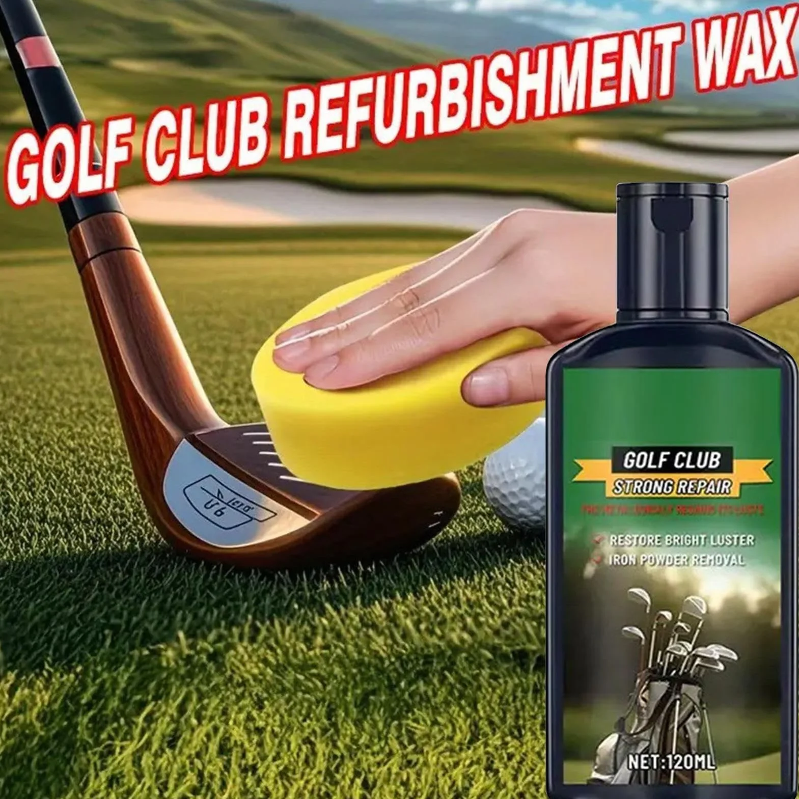 Golf Iron Cleaner 120 ml con Spugna per Lucidare Metallo e Alluminio